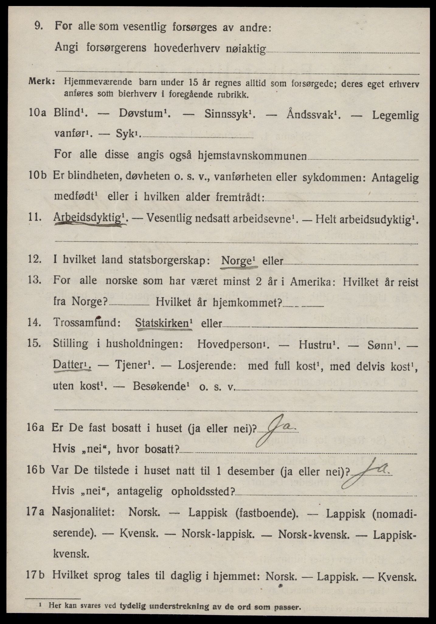 SAT, 1920 census for Orkdal, 1920, p. 5271