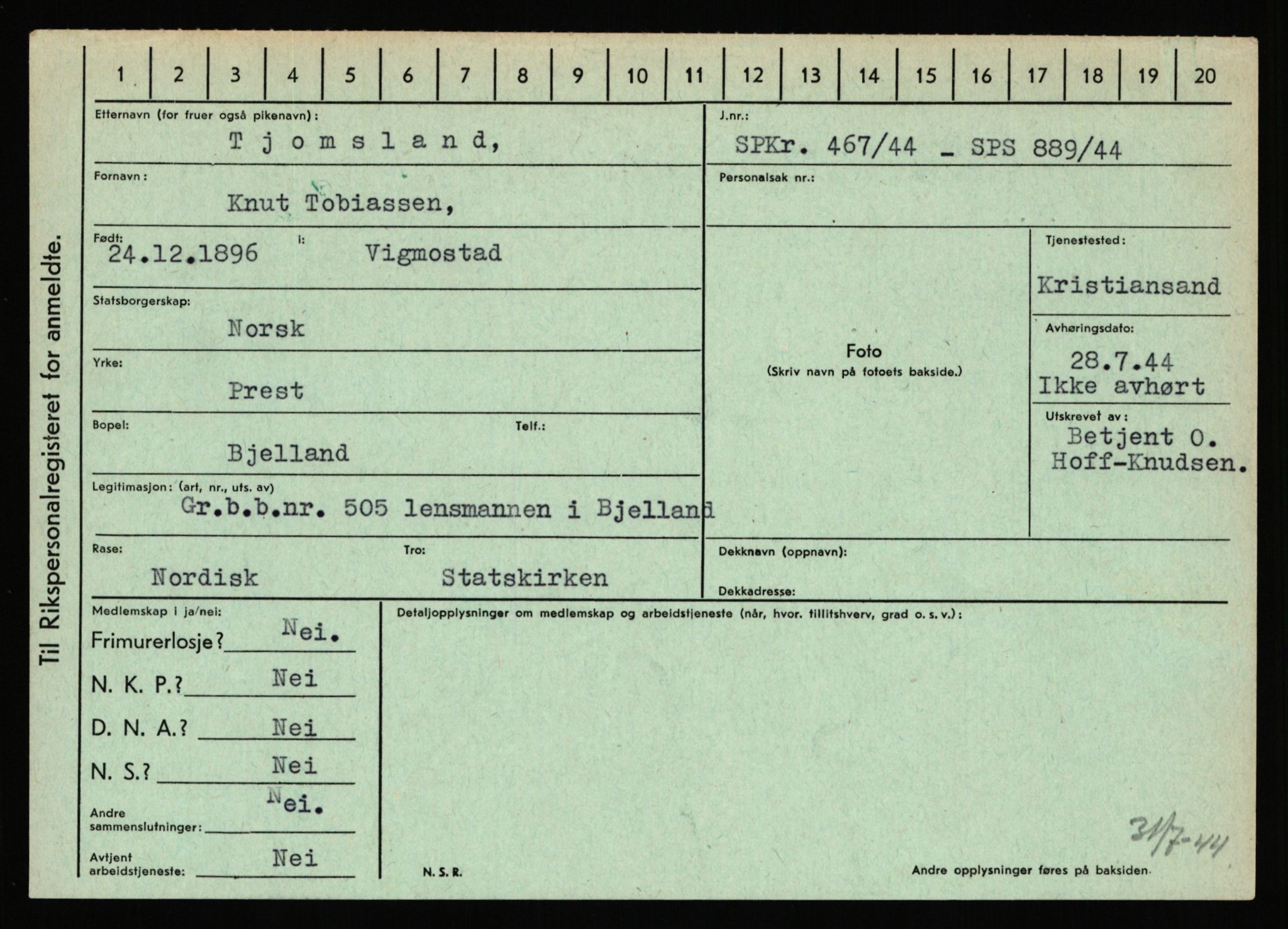 Statspolitiet - Hovedkontoret / Osloavdelingen, AV/RA-S-1329/C/Ca/L0015: Svea - Tøsse, 1943-1945, p. 3282