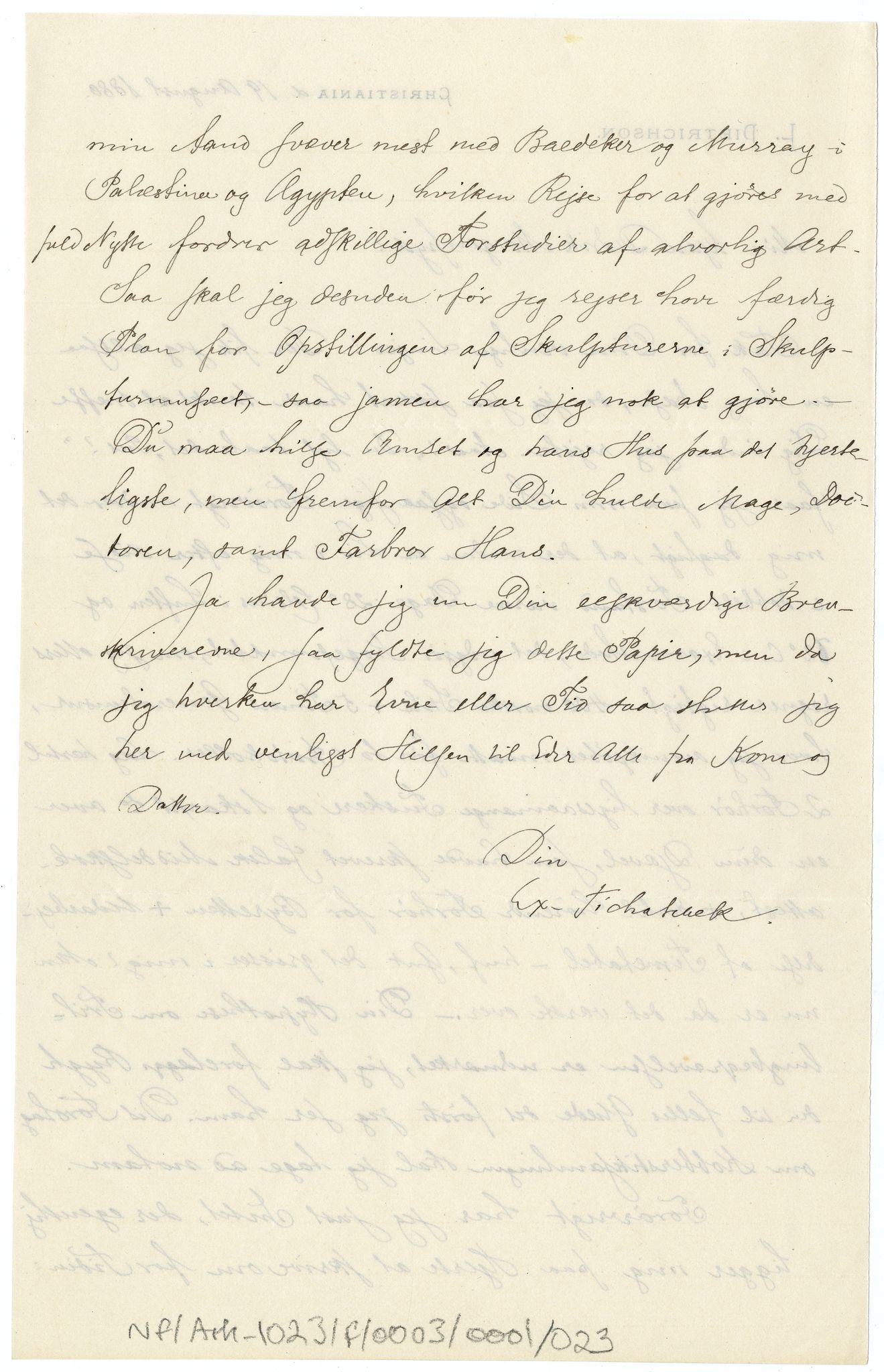 Diderik Maria Aalls brevsamling, NF/Ark-1023/F/L0003: D.M. Aalls brevsamling. D - G, 1797-1889, p. 40