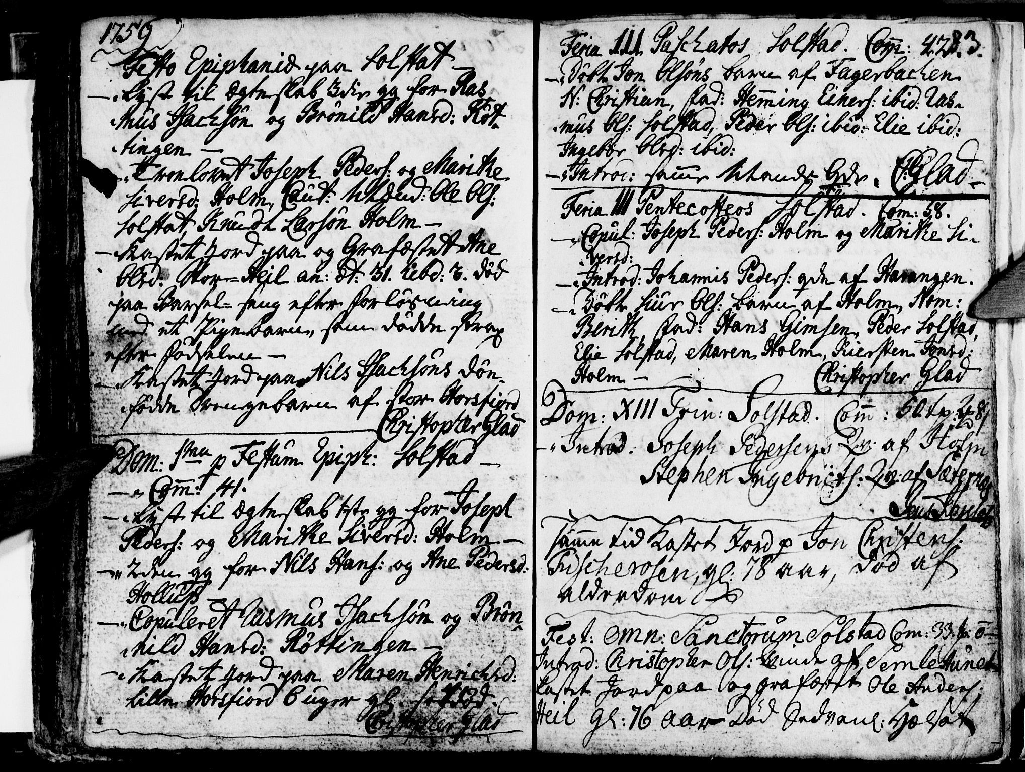 Ministerialprotokoller, klokkerbøker og fødselsregistre - Nordland, SAT/A-1459/811/L0164: Parish register (official) no. 811A01, 1677-1762, p. 83