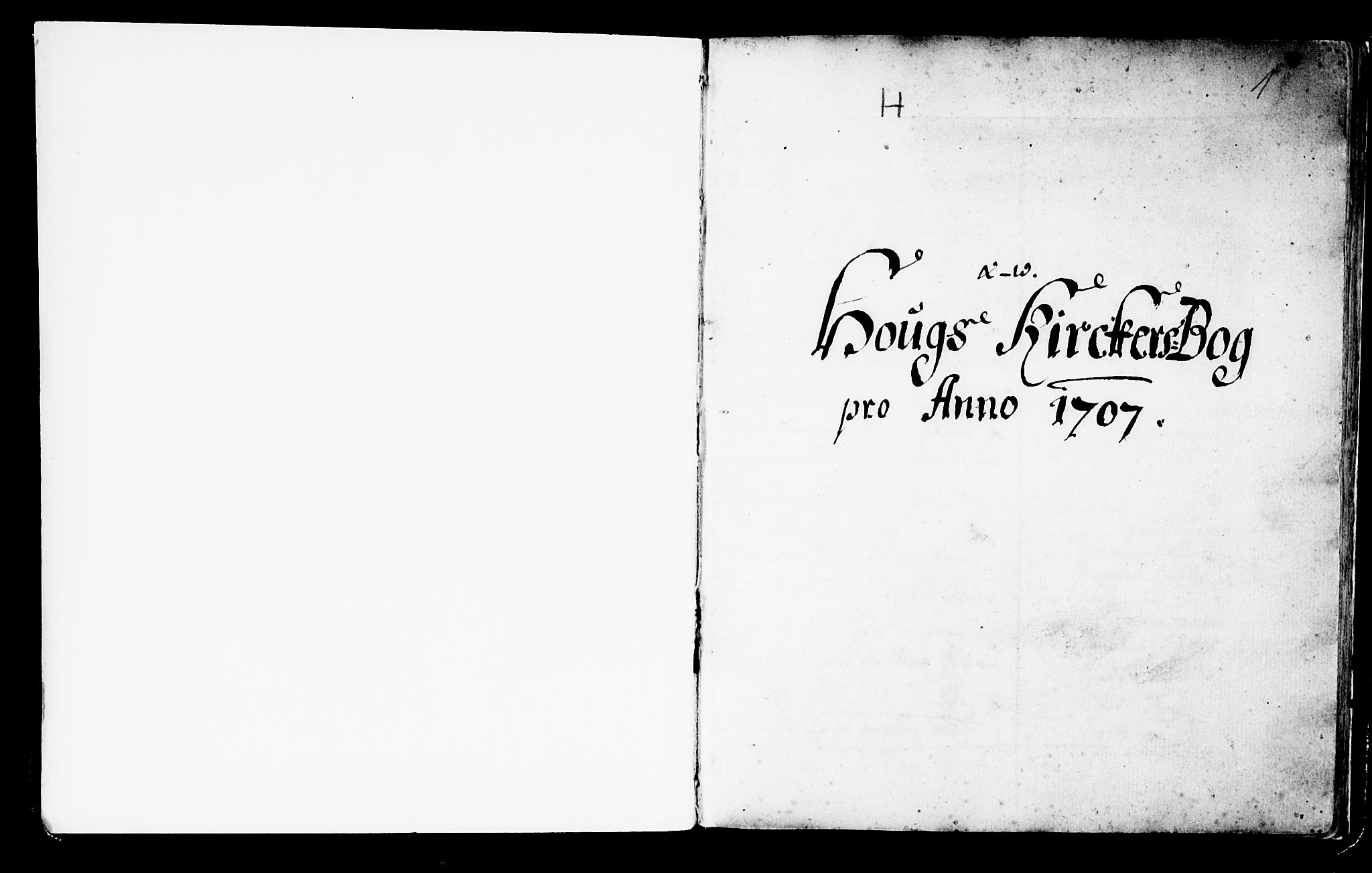 Haus sokneprestembete, SAB/A-75601/H/Haa: Parish register (official) no. A 2, 1707-1709, p. 1