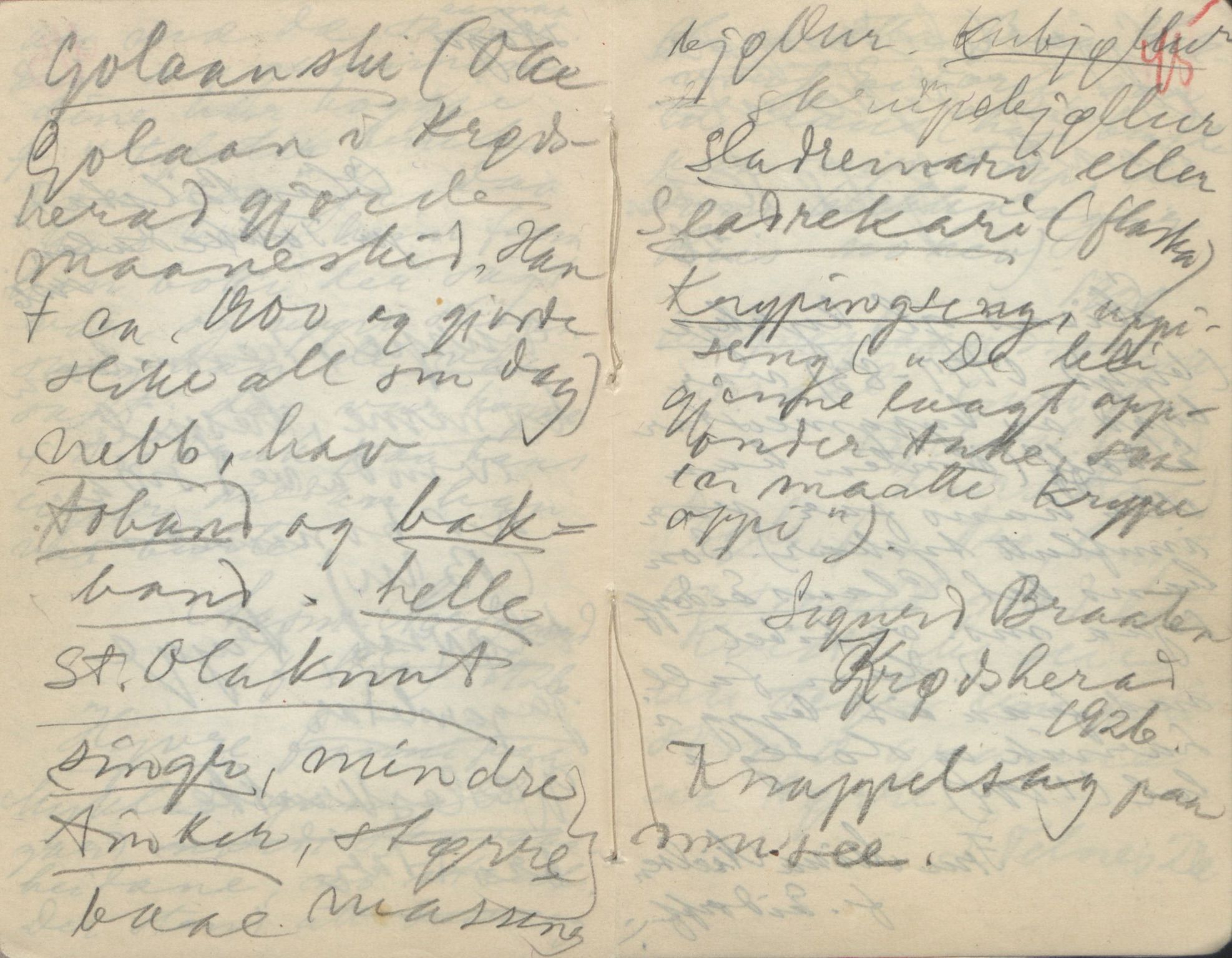 Rikard Berge, TEMU/TGM-A-1003/F/L0017/0011: 551-599 / 561 Ymse oppskriftar + brev til Berge, 1910-1950, p. 44-45