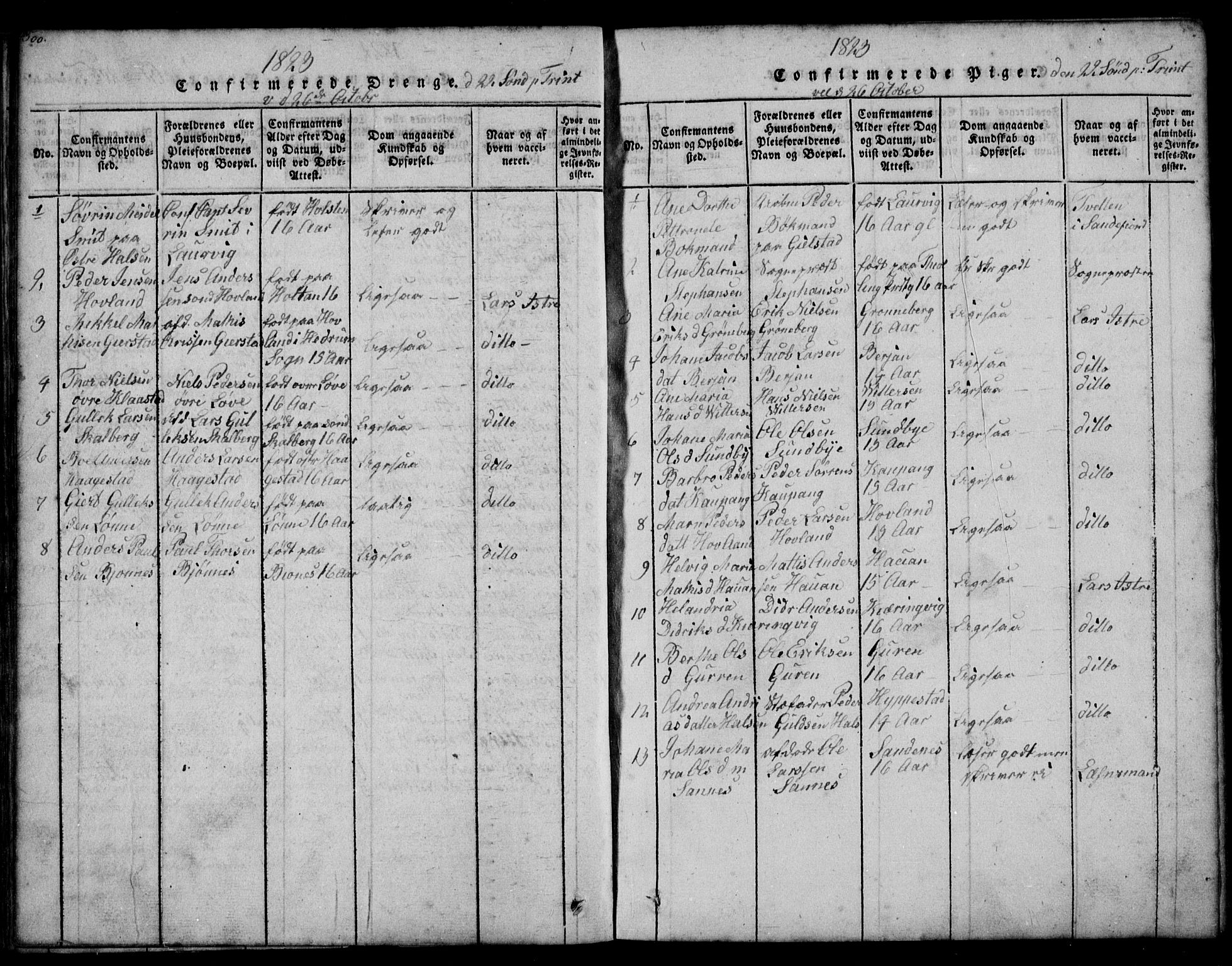 Tjølling kirkebøker, SAKO/A-60/G/Ga/L0001: Parish register (copy) no. 1, 1814-1835, p. 500