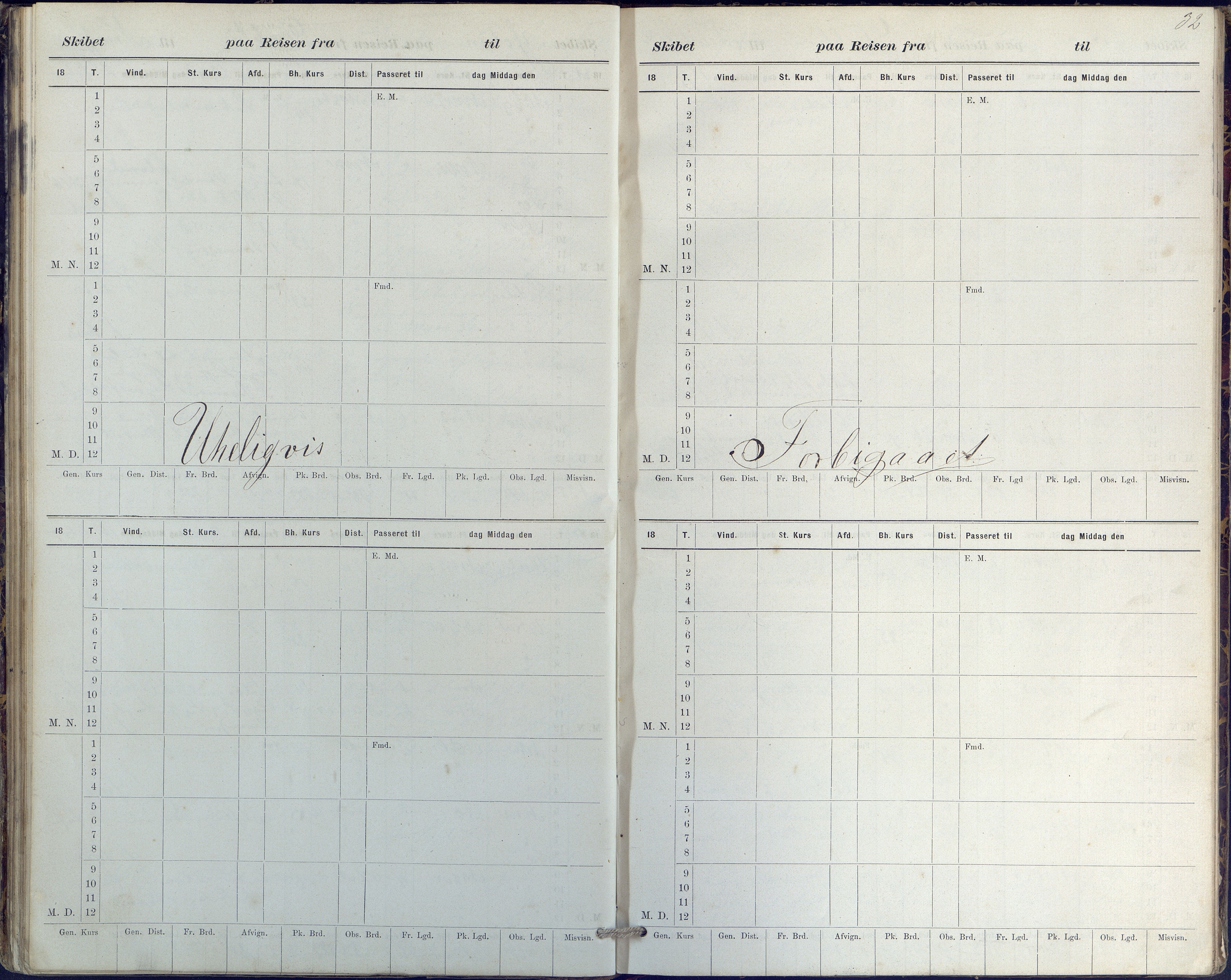 Fartøysarkivet, AAKS/PA-1934/F/L0186/0002: Jotun (bark) / skipsjournal Jotun 1880-1882, 1880-1882, p. 32