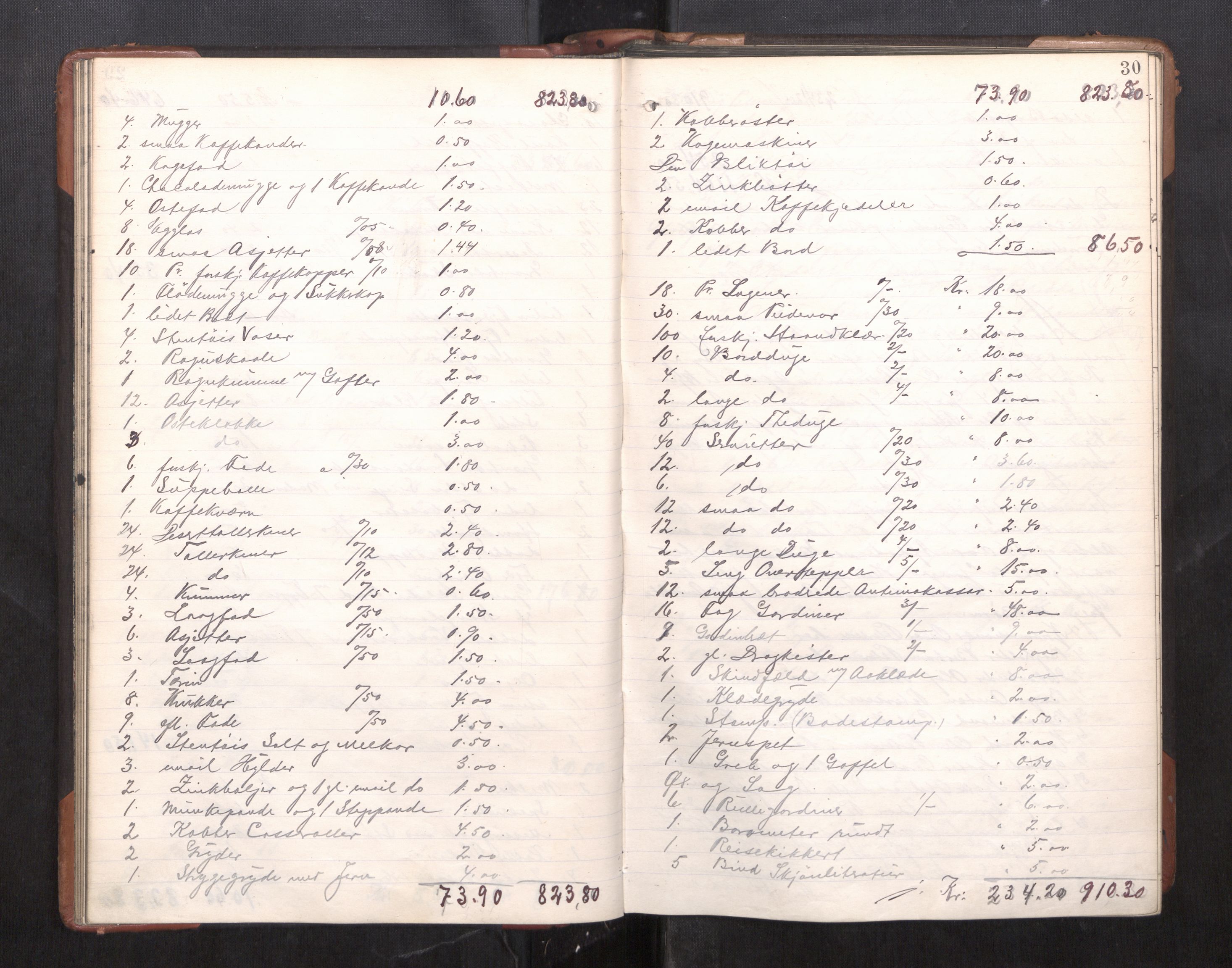 Trondheim byfogd, AV/SAT-A-0003/1/3/3C/L0025: Skifteregistreringsprotokoll - 24/1-14/7. (u/ register), 1906-1909, p. 30