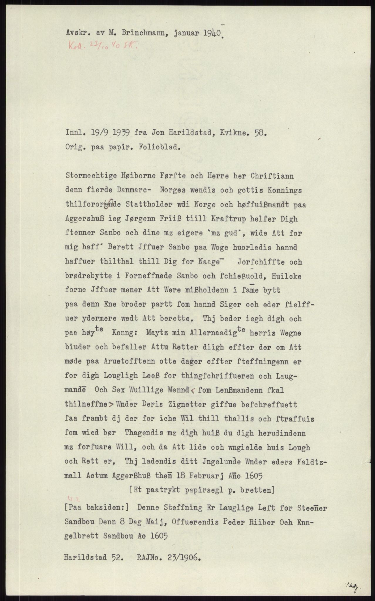 Samlinger til kildeutgivelse, Diplomavskriftsamlingen, RA/EA-4053/H/Ha, p. 2720