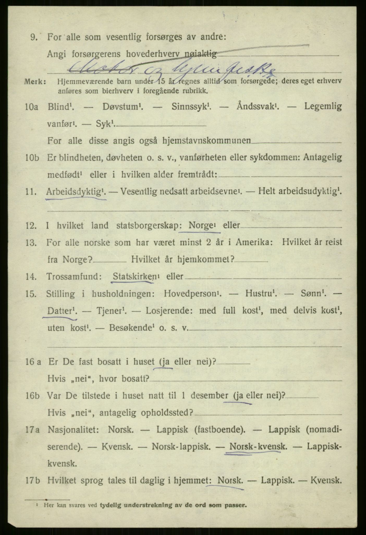 SATØ, 1920 census for Sørfjord, 1920, p. 1067