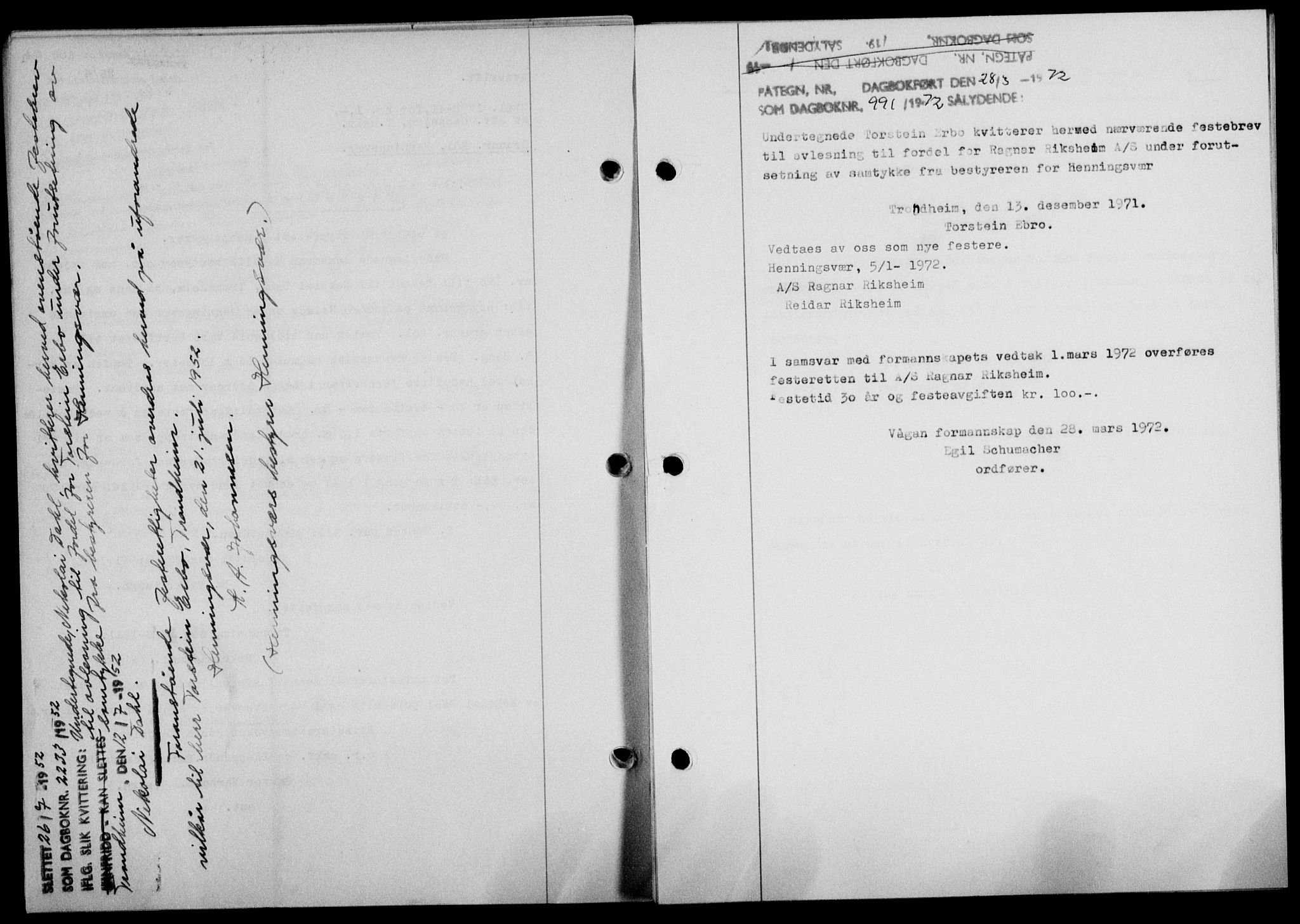 Lofoten sorenskriveri, SAT/A-0017/1/2/2C/L0008a: Mortgage book no. 8a, 1940-1941, Diary no: : 608/1941