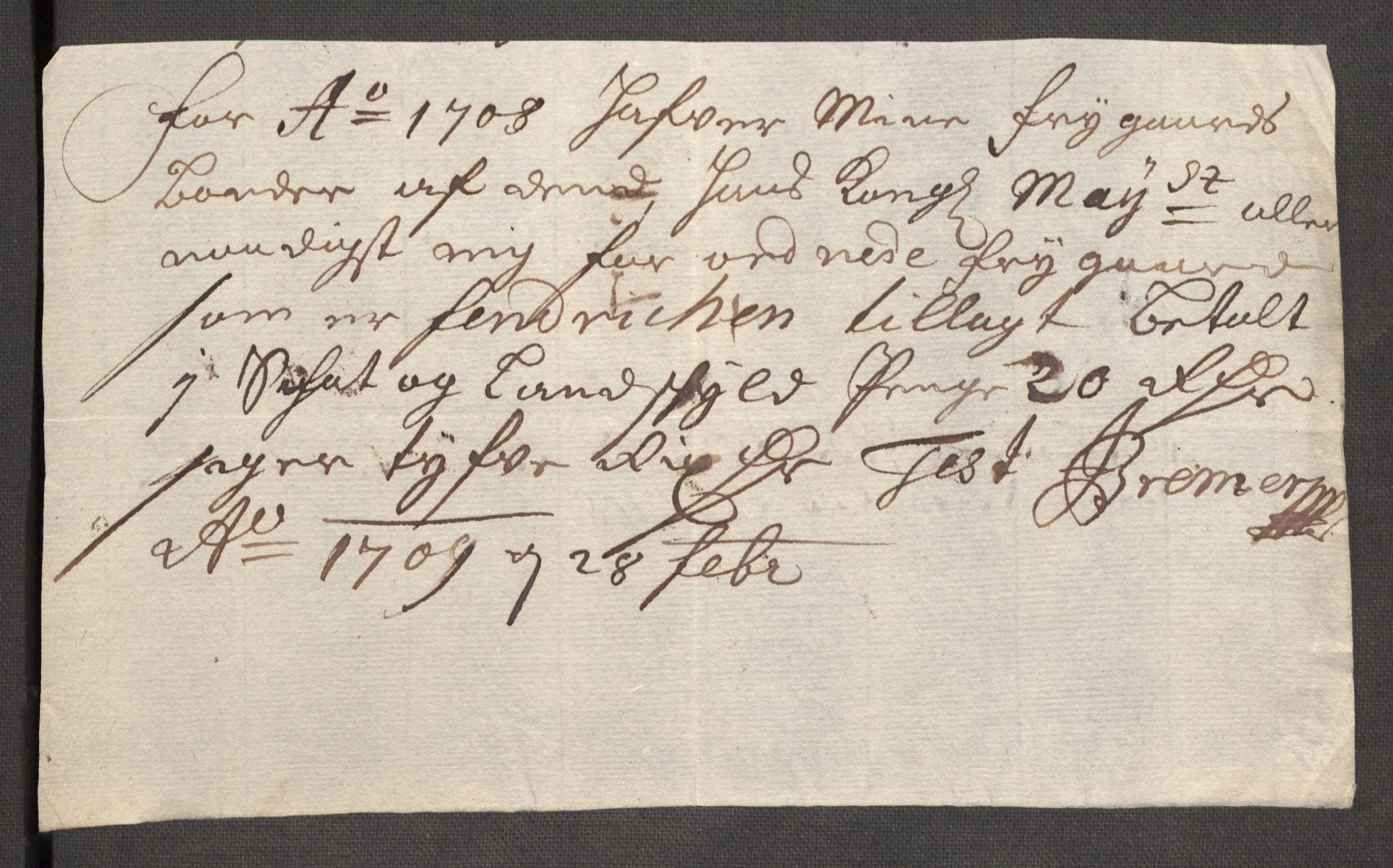 Rentekammeret inntil 1814, Reviderte regnskaper, Fogderegnskap, AV/RA-EA-4092/R52/L3315: Fogderegnskap Sogn, 1708, p. 173