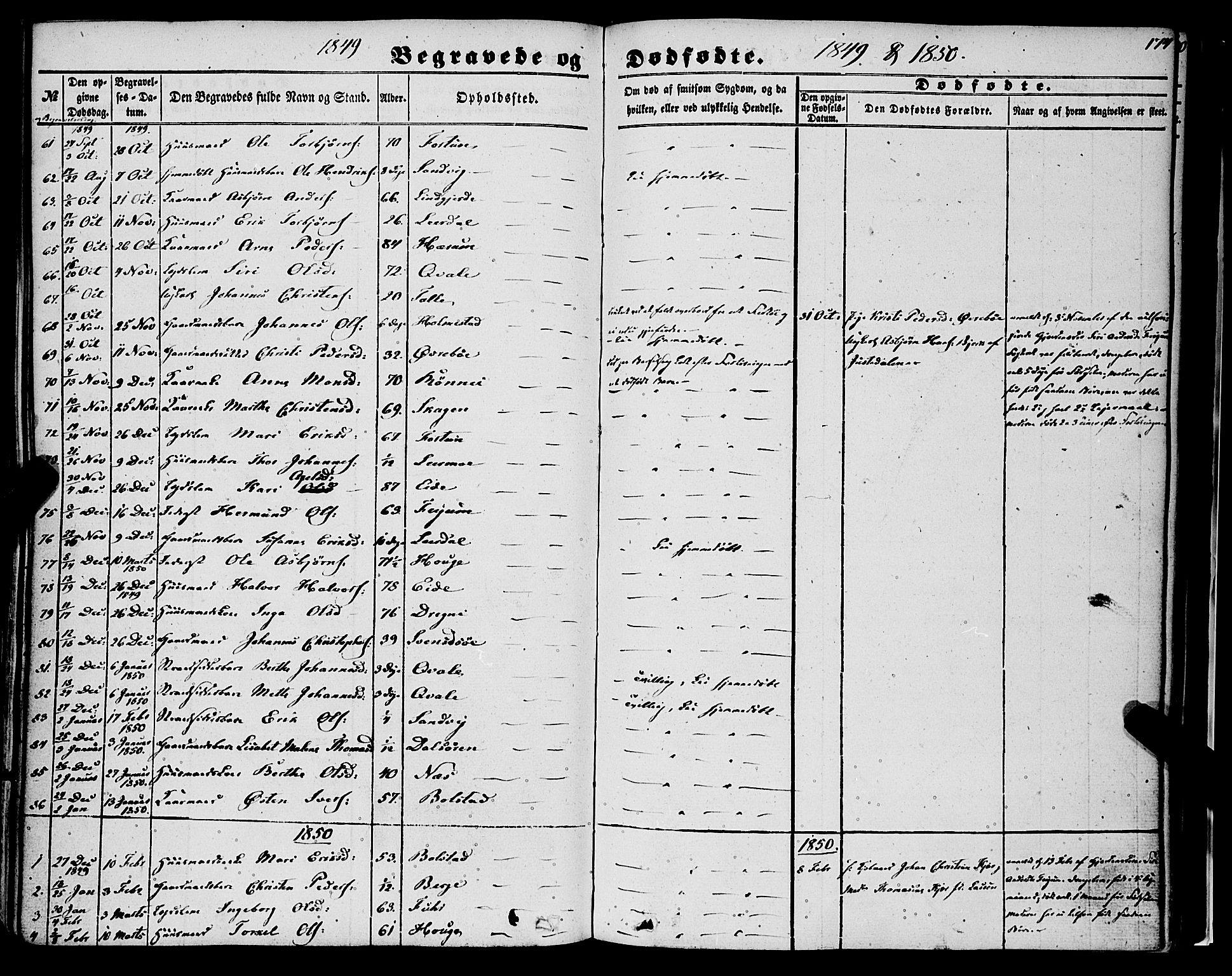 Luster sokneprestembete, AV/SAB-A-81101/H/Haa/Haaa/L0007: Parish register (official) no. A 7, 1849-1859, p. 174