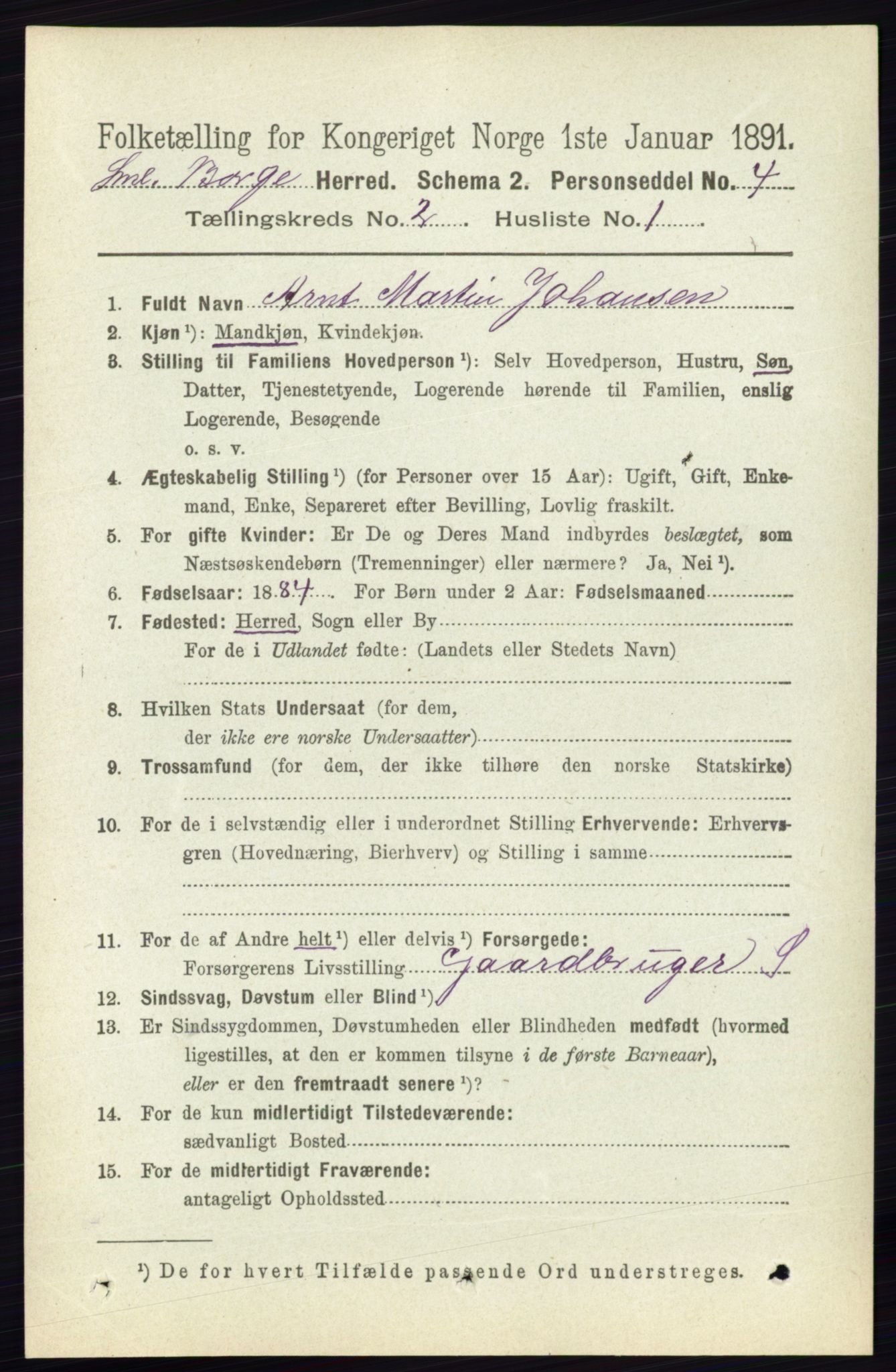 RA, 1891 census for 0113 Borge, 1891, p. 829