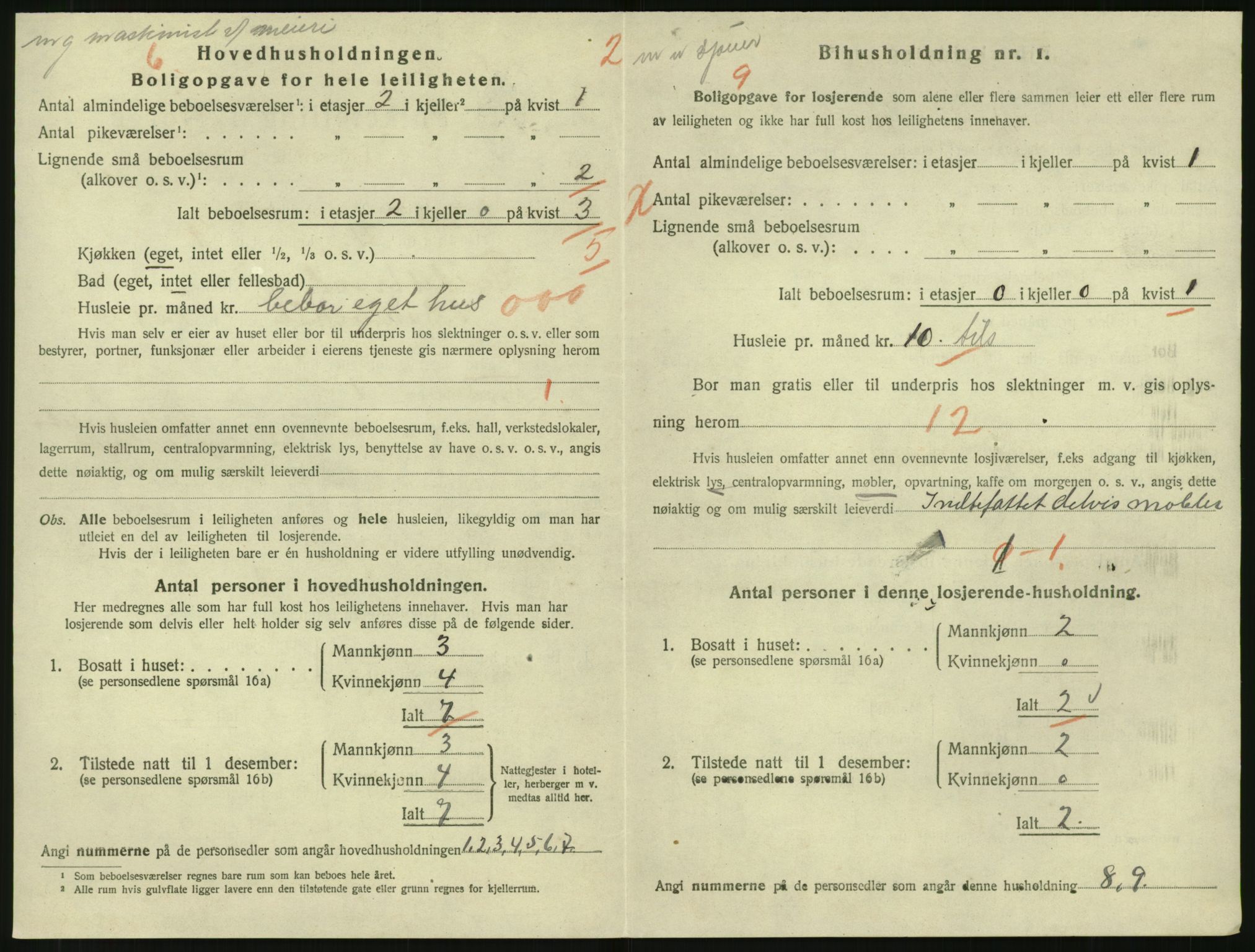 SAK, 1920 census for Tvedestrand, 1920, p. 804