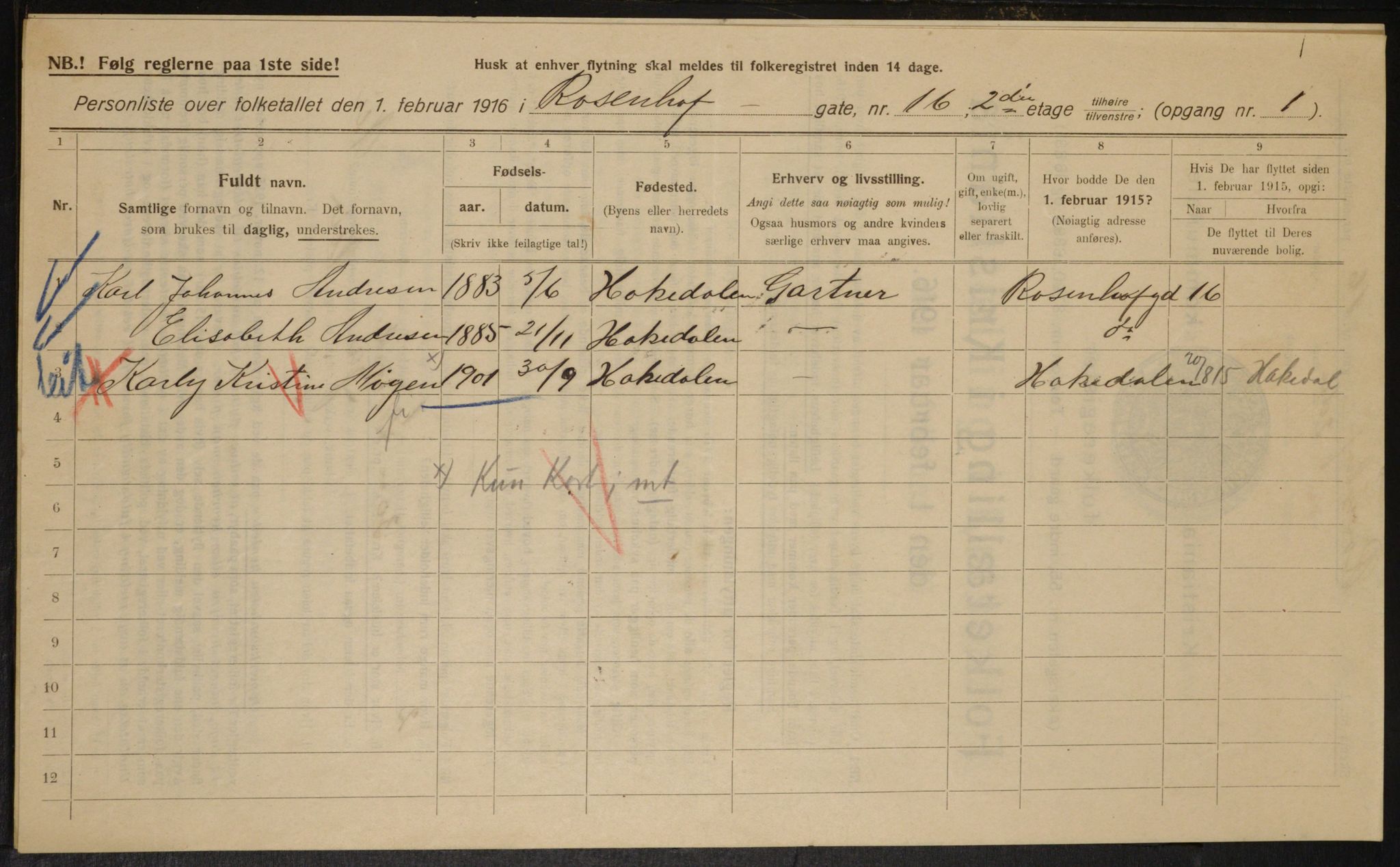 OBA, Municipal Census 1916 for Kristiania, 1916, p. 86075