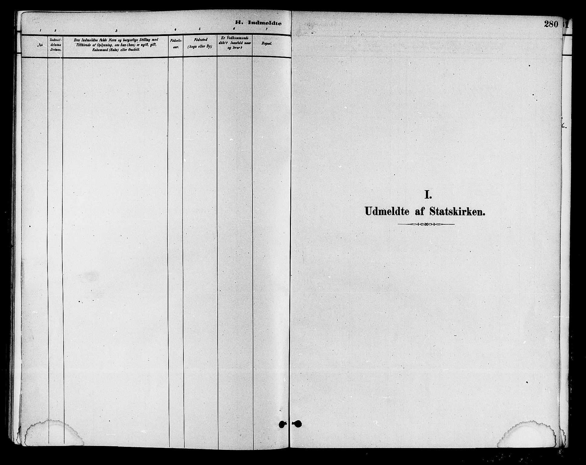 Krødsherad kirkebøker, SAKO/A-19/G/Ga/L0001: Parish register (copy) no. 1, 1879-1893, p. 280