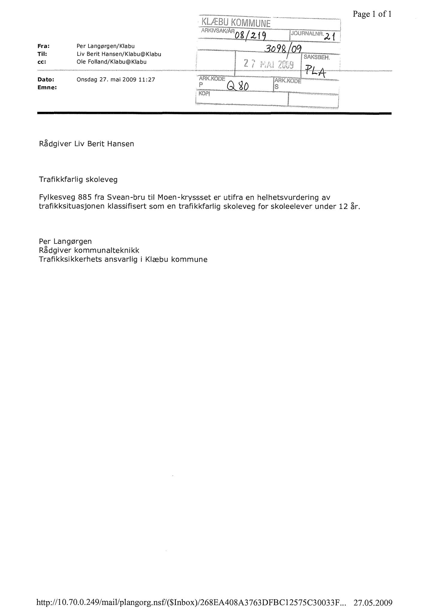 Klæbu Kommune, TRKO/KK/04-UO/L004: Utvalg for oppvekst - Møtedokumenter, 2013, p. 222