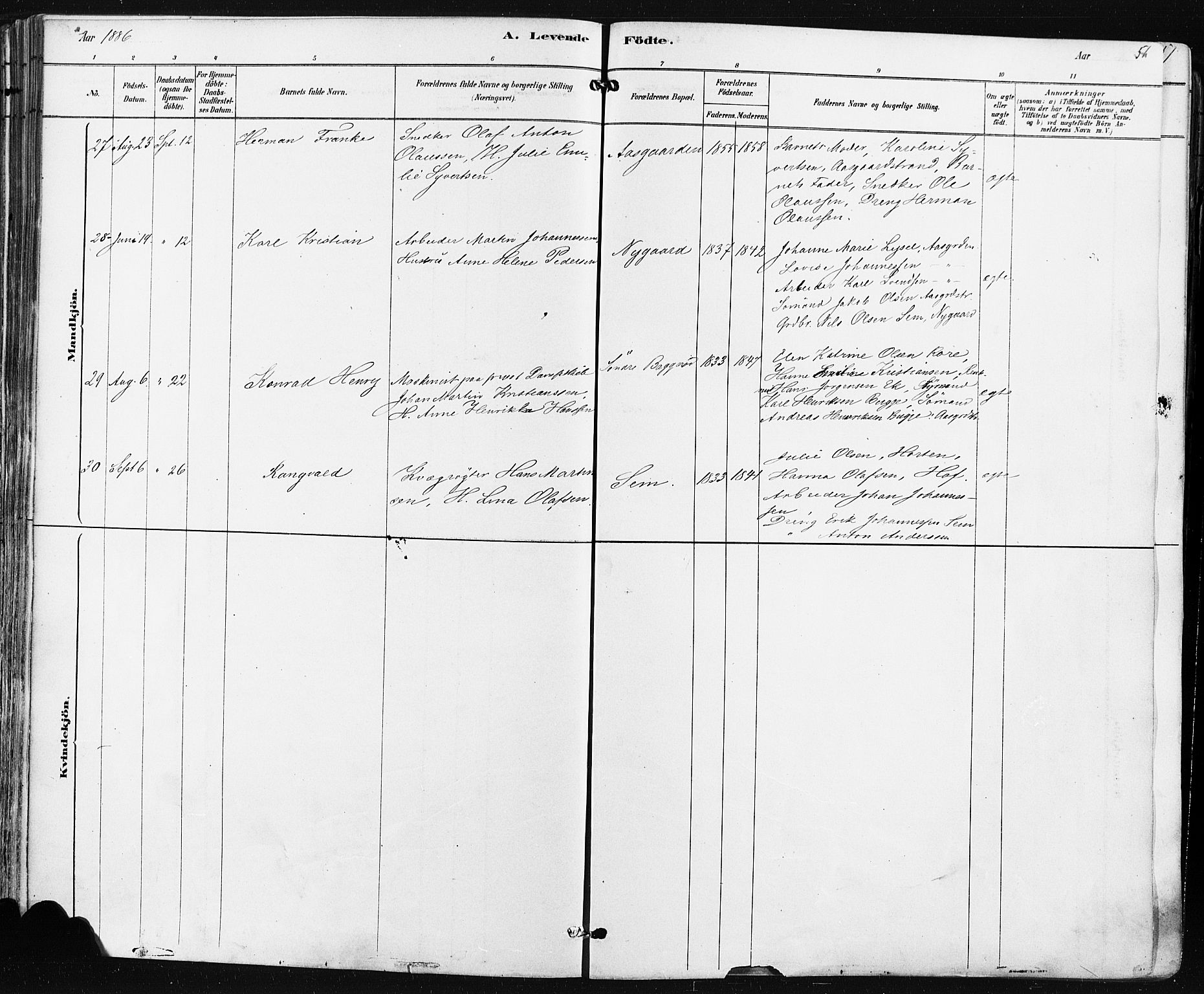 Borre kirkebøker, AV/SAKO-A-338/F/Fa/L0009: Parish register (official) no. I 9, 1878-1896, p. 56