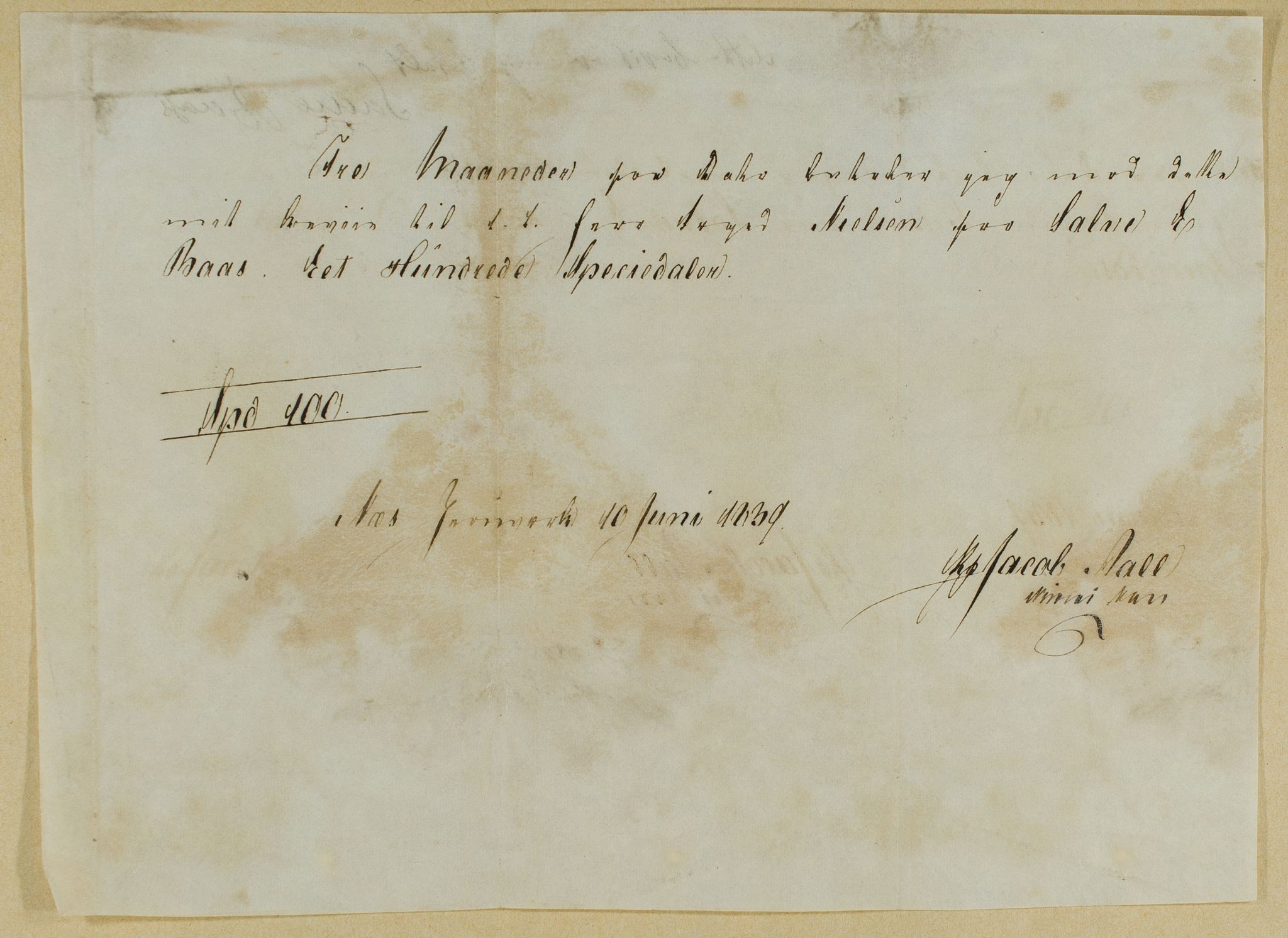 Familien Aalls privatarkiv , NESJ/NJM-005/E-00004/L0010: Inngående brev 1838, del 2, 1838