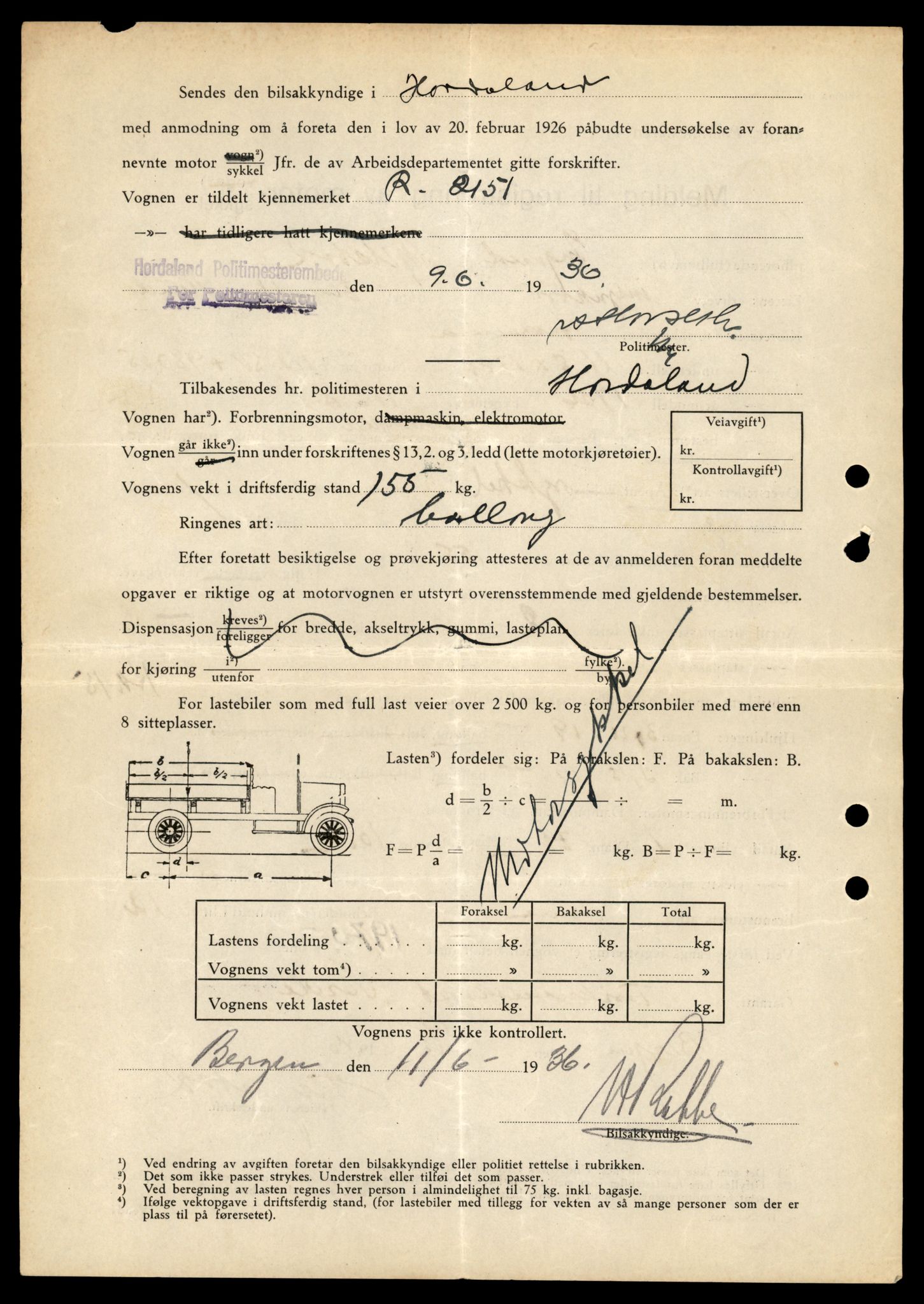 Møre og Romsdal vegkontor - Ålesund trafikkstasjon, AV/SAT-A-4099/F/Fe/L0040: Registreringskort for kjøretøy T 13531 - T 13709, 1927-1998, p. 113