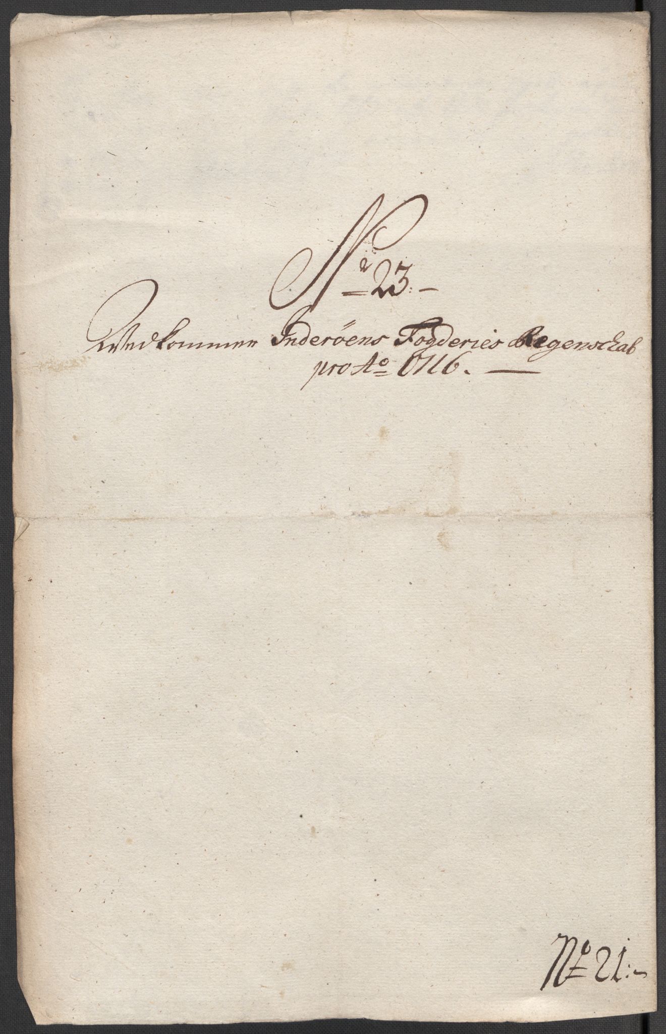 Rentekammeret inntil 1814, Reviderte regnskaper, Fogderegnskap, AV/RA-EA-4092/R63/L4324: Fogderegnskap Inderøy, 1716, p. 237