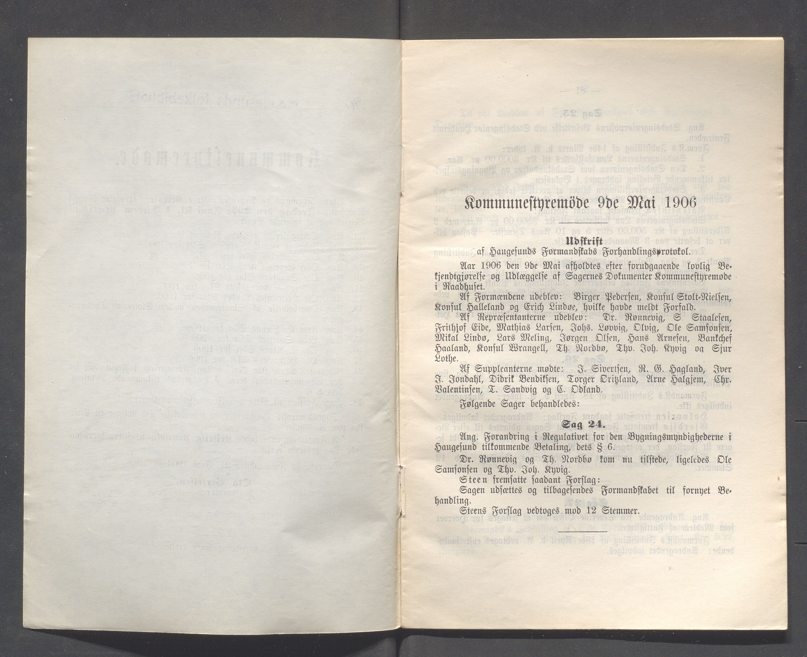 Haugesund kommune - Formannskapet og Bystyret, IKAR/A-740/A/Abb/L0001: Bystyreforhandlinger, 1889-1907, p. 771