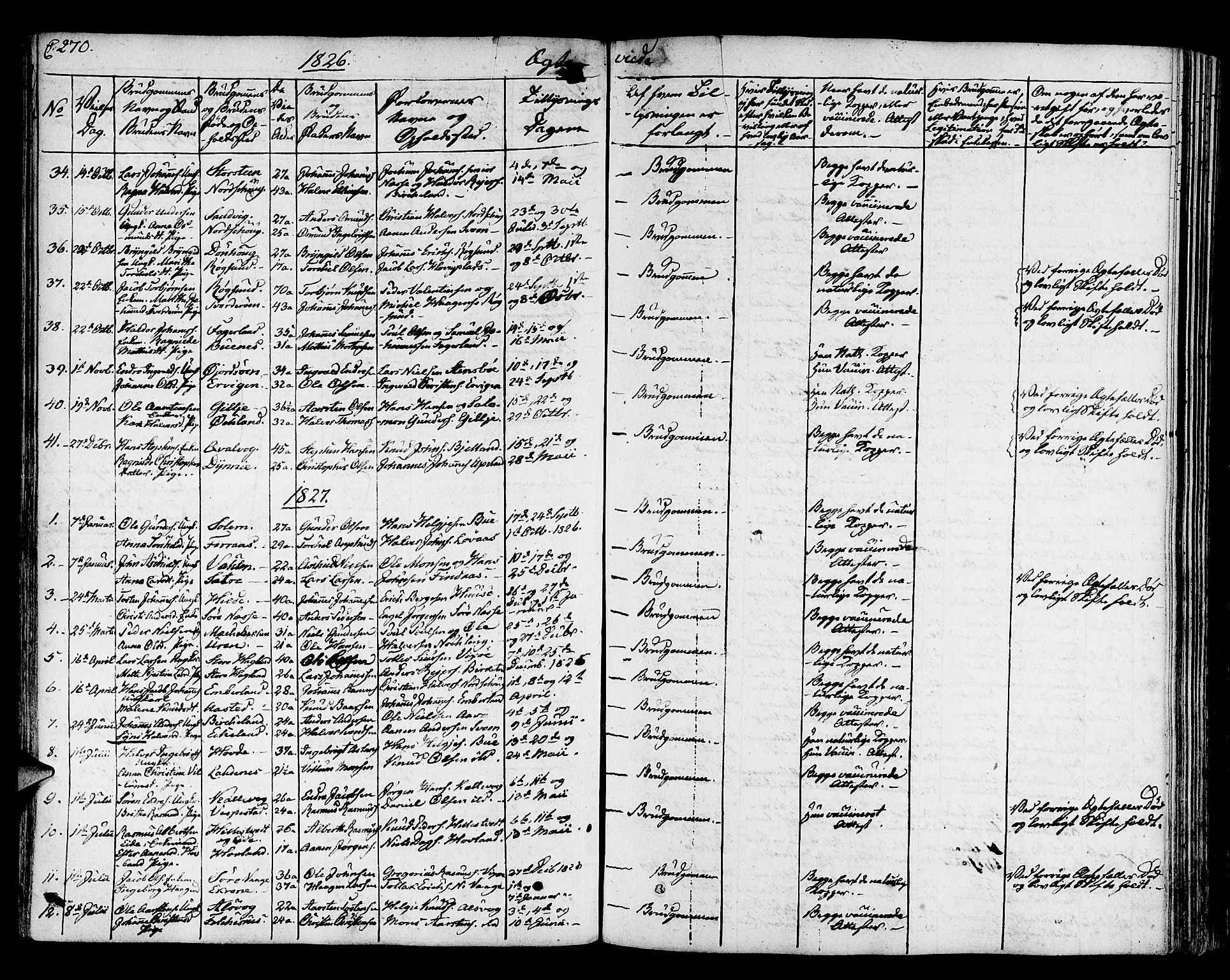 Finnås sokneprestembete, AV/SAB-A-99925/H/Ha/Haa/Haaa/L0005: Parish register (official) no. A 5, 1823-1835, p. 270