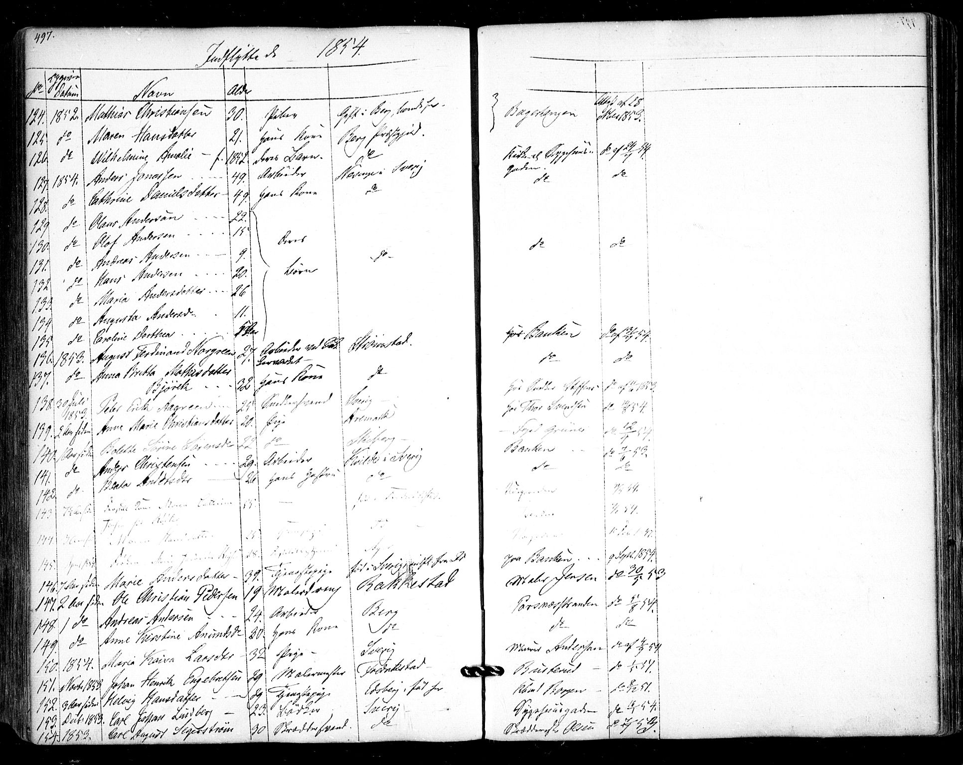 Halden prestekontor Kirkebøker, AV/SAO-A-10909/F/Fa/L0006: Parish register (official) no. I 6, 1845-1856, p. 497