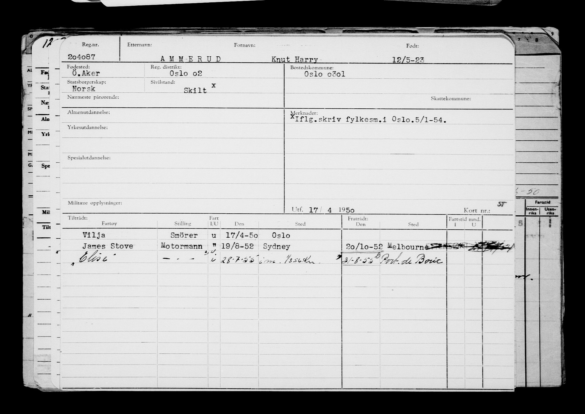 Direktoratet for sjømenn, RA/S-3545/G/Gb/L0219: Hovedkort, 1923, p. 29