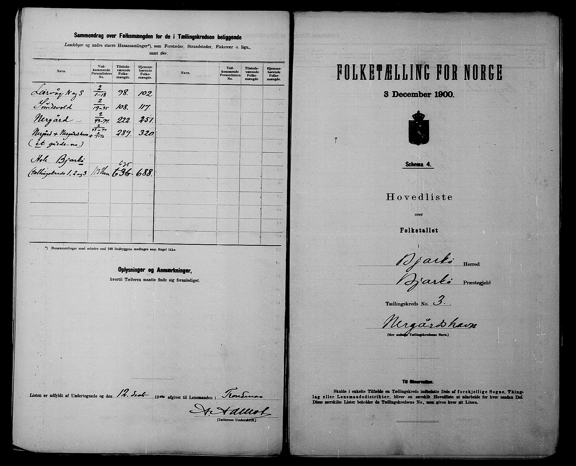 SATØ, 1900 census for Bjarkøy, 1900, p. 8