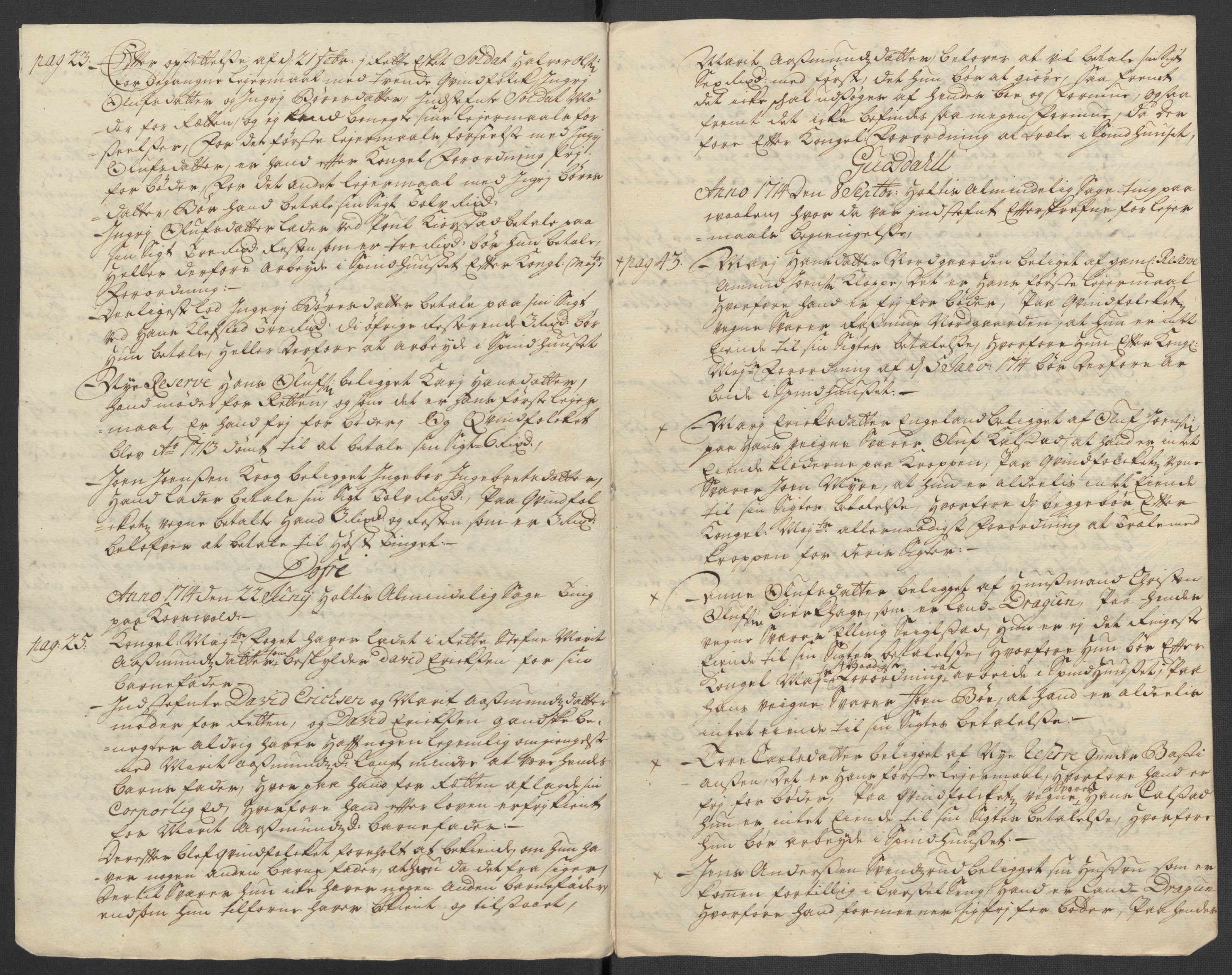 Rentekammeret inntil 1814, Reviderte regnskaper, Fogderegnskap, AV/RA-EA-4092/R17/L1183: Fogderegnskap Gudbrandsdal, 1714, p. 125