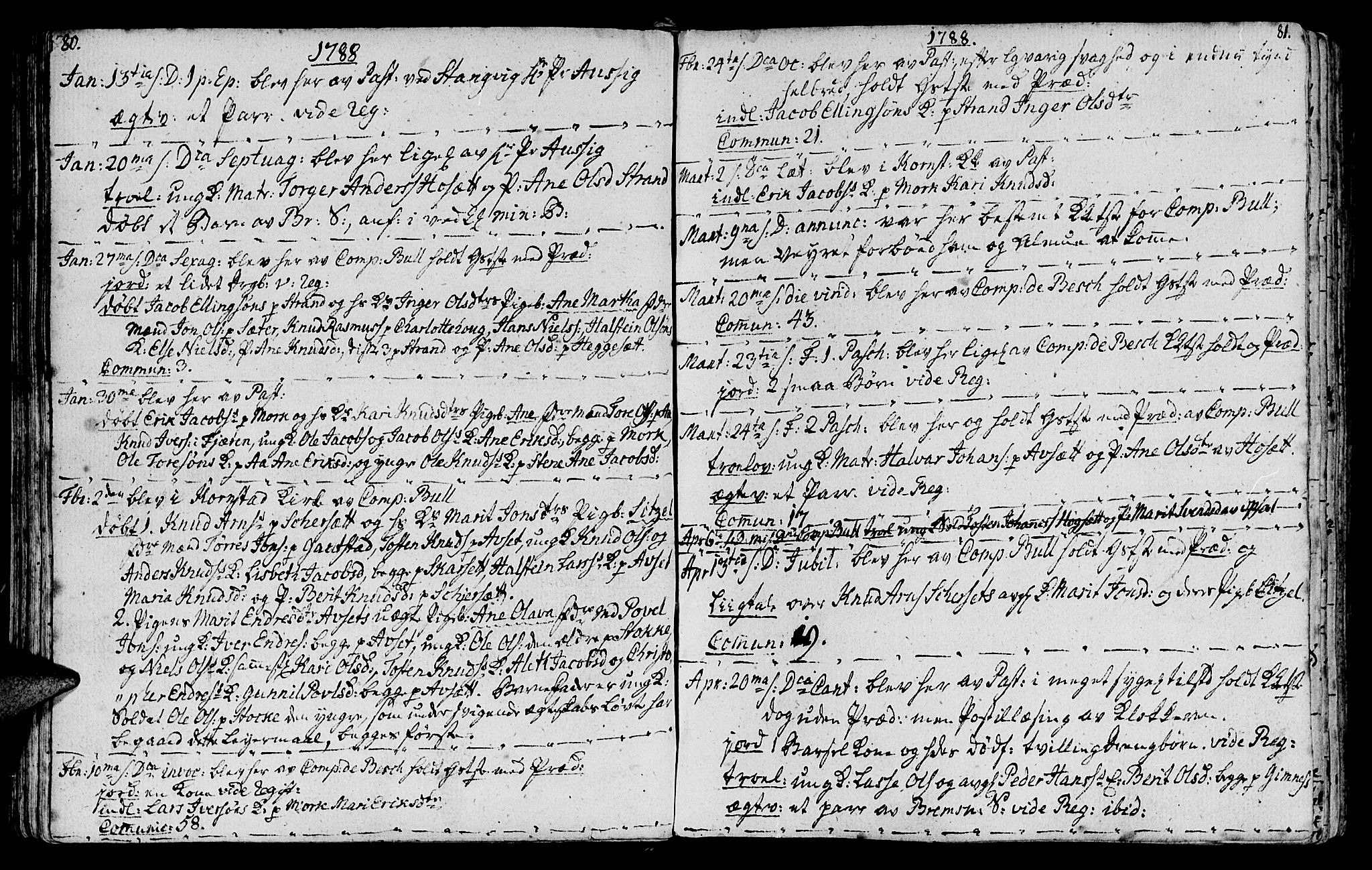 Ministerialprotokoller, klokkerbøker og fødselsregistre - Møre og Romsdal, SAT/A-1454/568/L0799: Parish register (official) no. 568A08, 1780-1819, p. 80-81