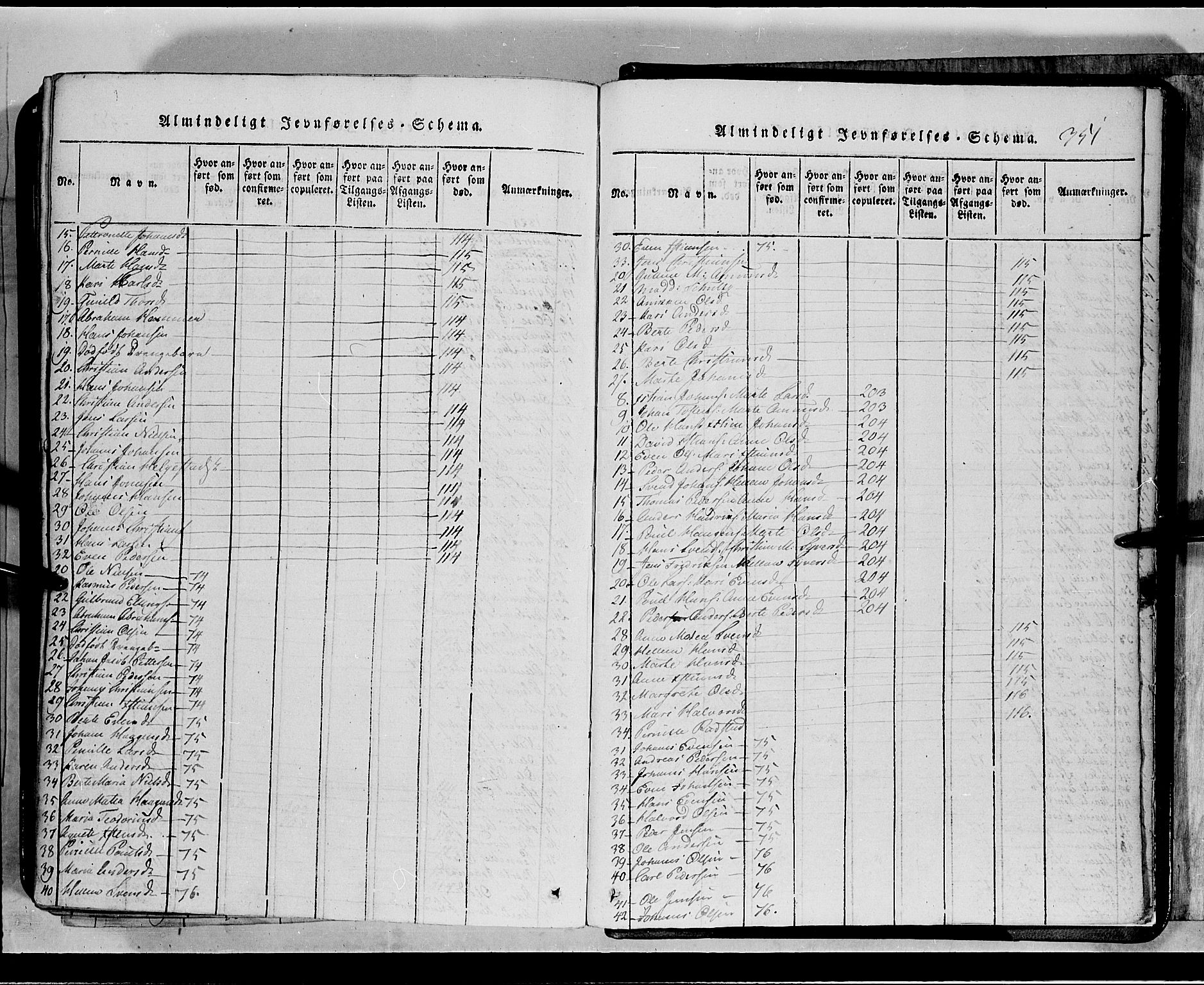 Toten prestekontor, SAH/PREST-102/H/Ha/Hab/L0002: Parish register (copy) no. 2, 1820-1827, p. 351