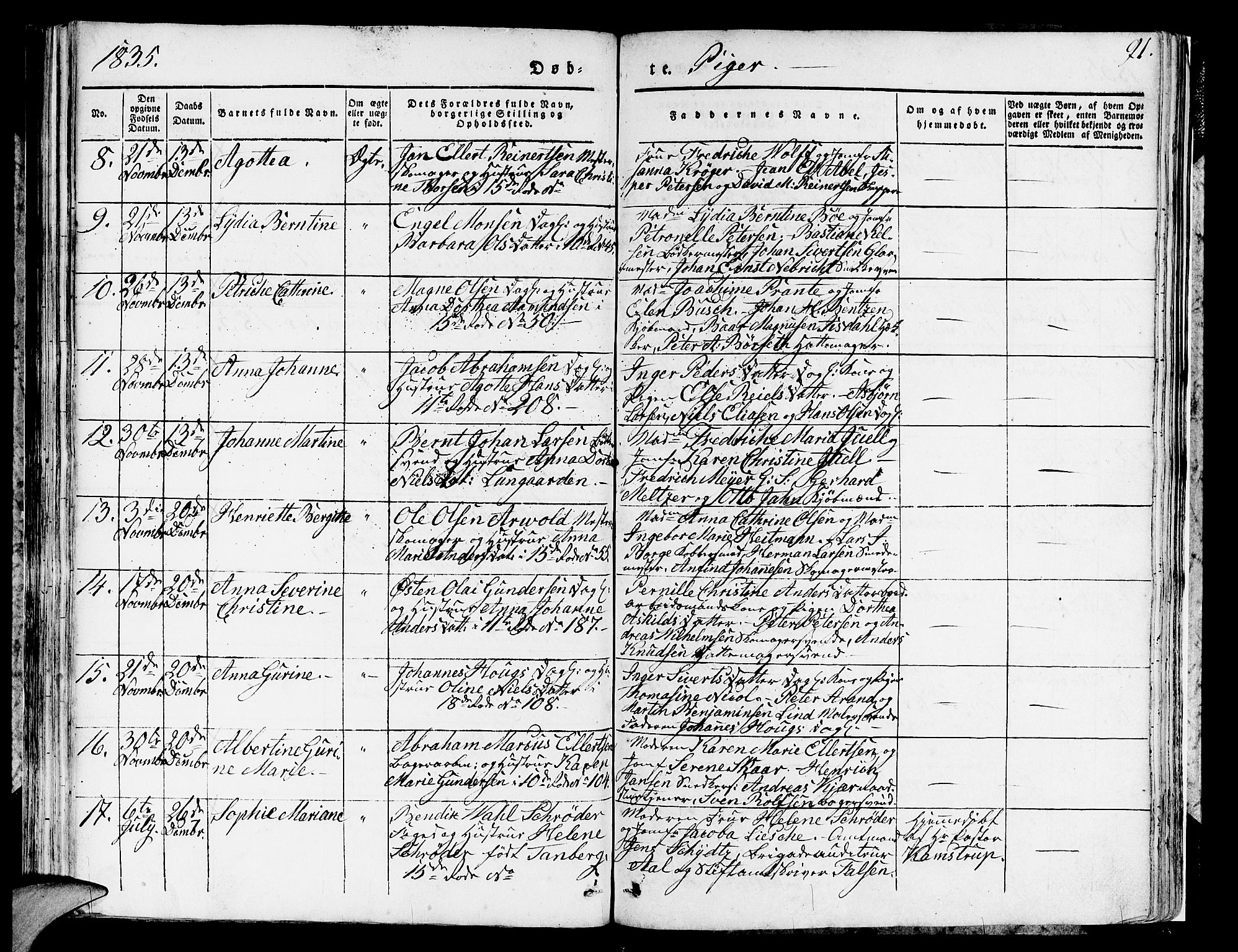 Domkirken sokneprestembete, AV/SAB-A-74801/H/Hab/L0007: Parish register (copy) no. A 7, 1832-1836, p. 91