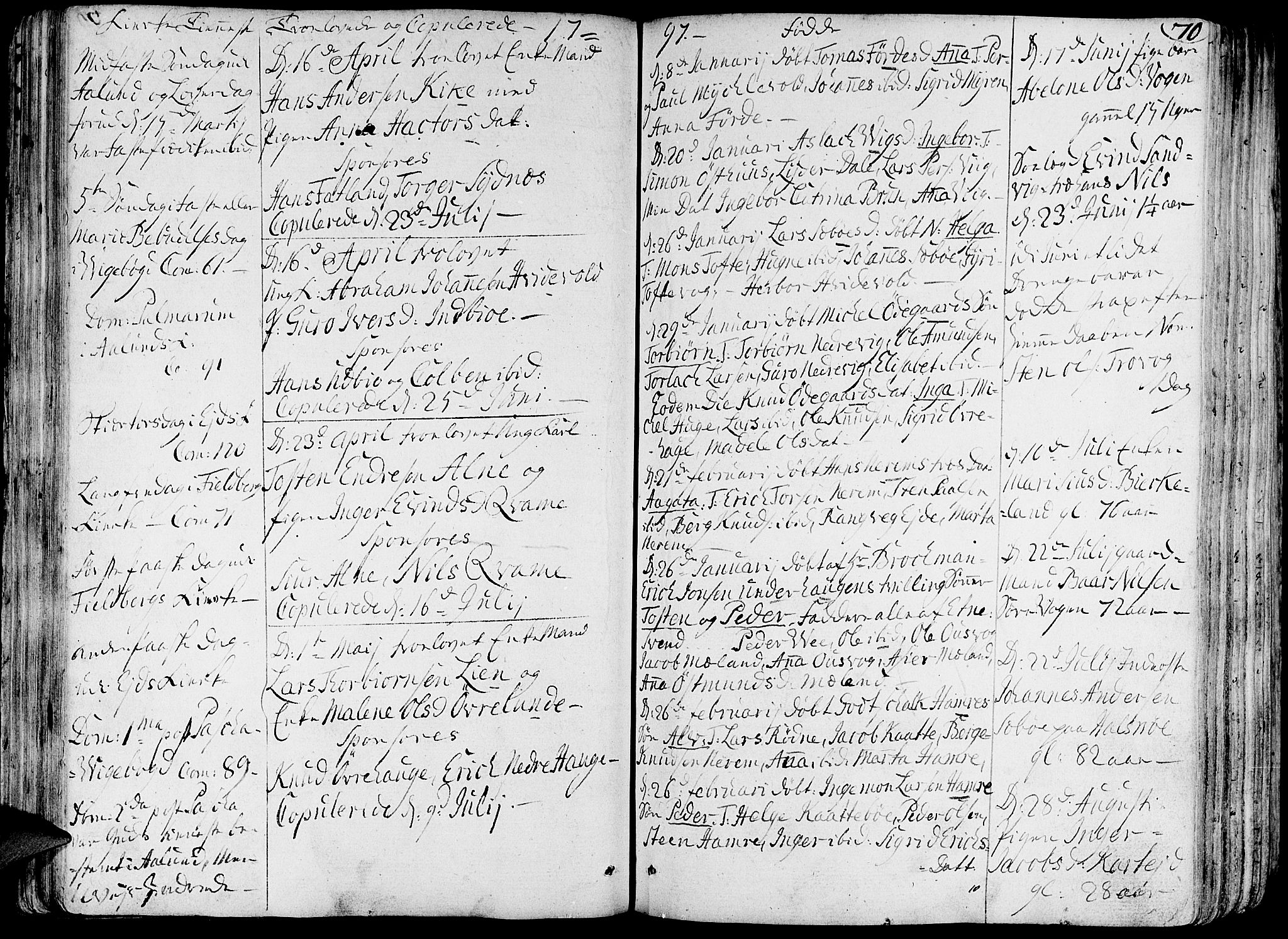 Fjelberg sokneprestembete, SAB/A-75201/H/Haa: Parish register (official) no. A 3, 1788-1815, p. 70