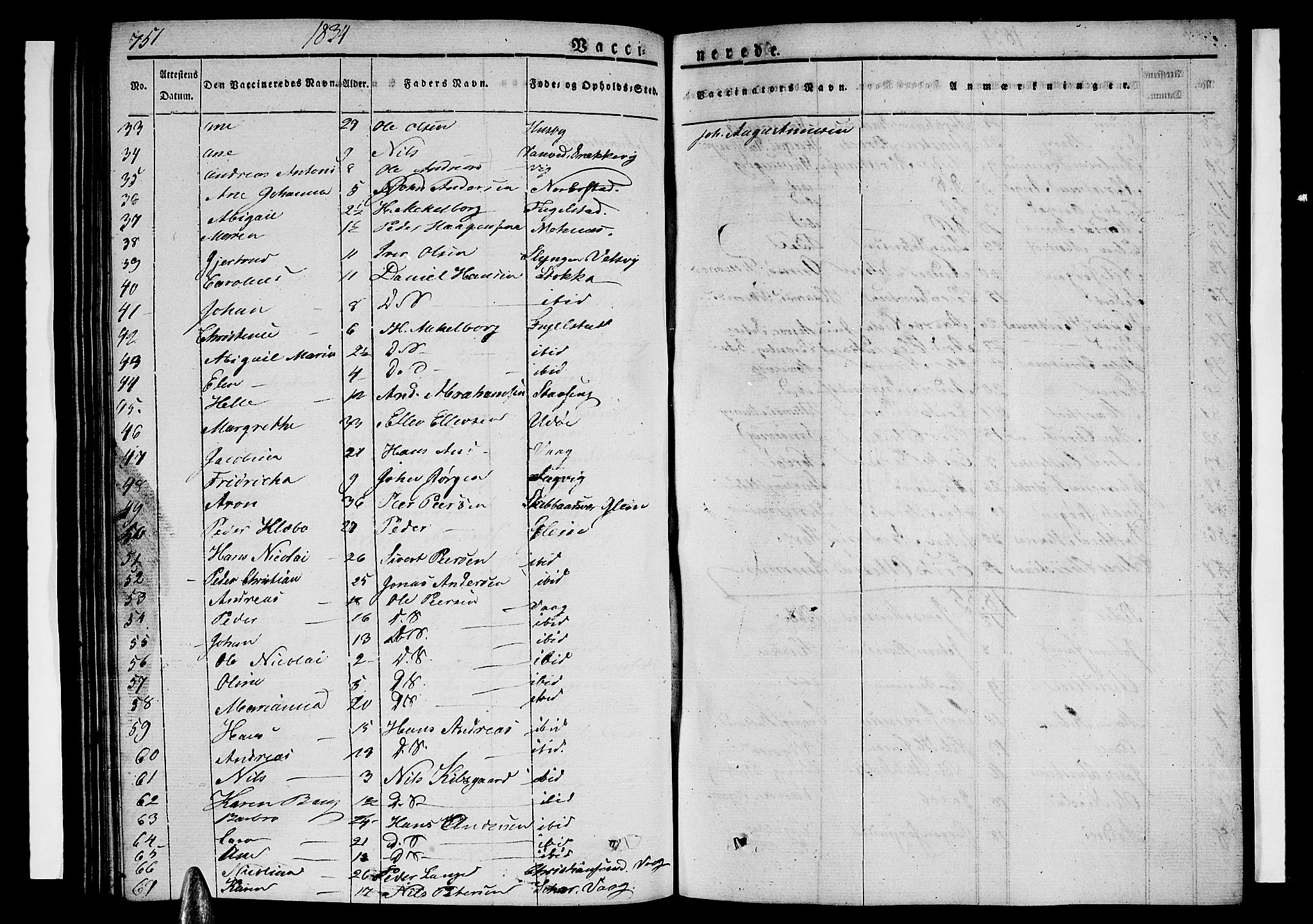 Ministerialprotokoller, klokkerbøker og fødselsregistre - Nordland, AV/SAT-A-1459/838/L0548: Parish register (official) no. 838A06, 1829-1839, p. 751-752