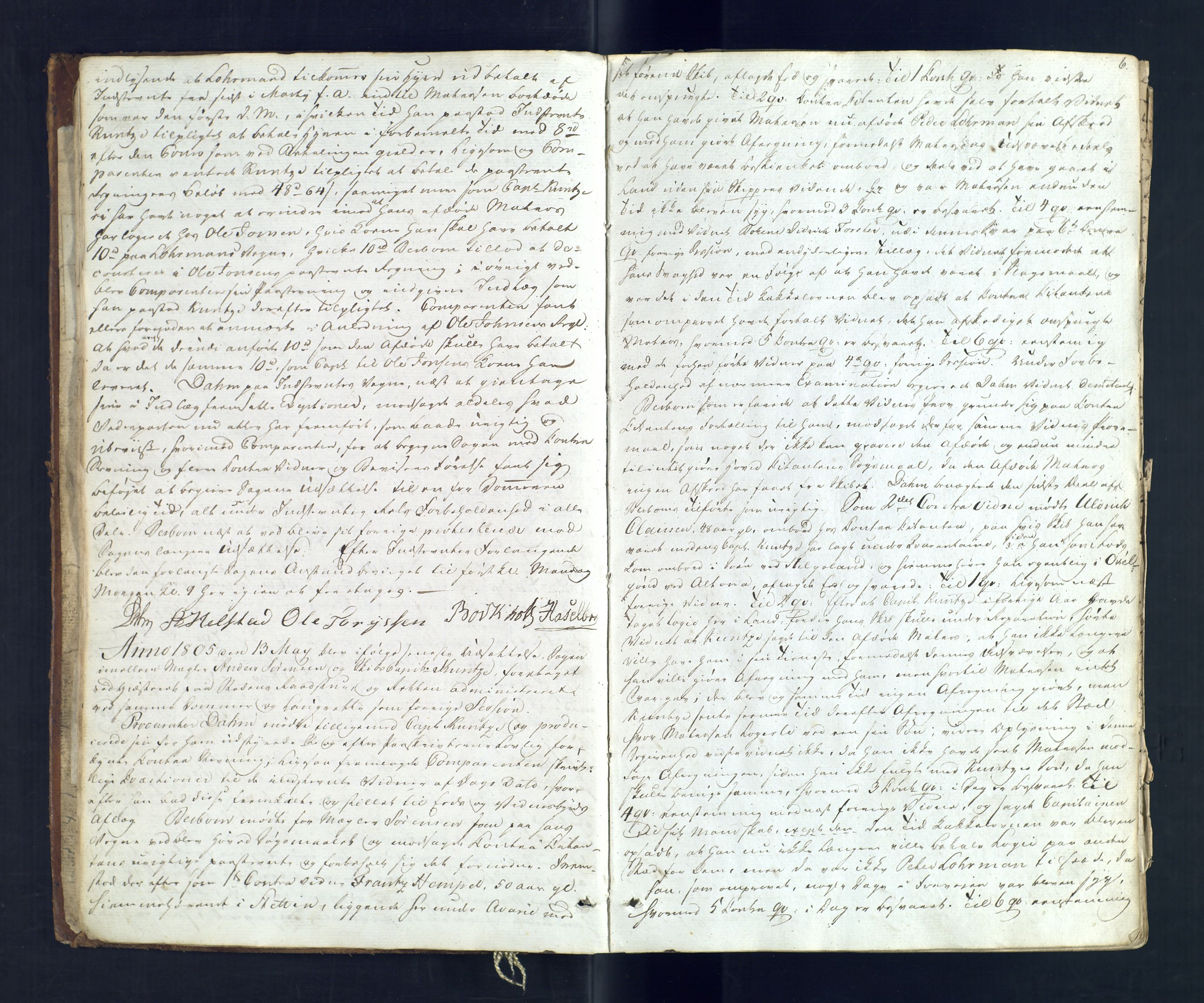 Kristiansand byrett, AV/SAK-1223-0001/F/Fa/L0021: Bytingsprotokoll nr. 19 med register, 1805-1808, p. 5b-6a