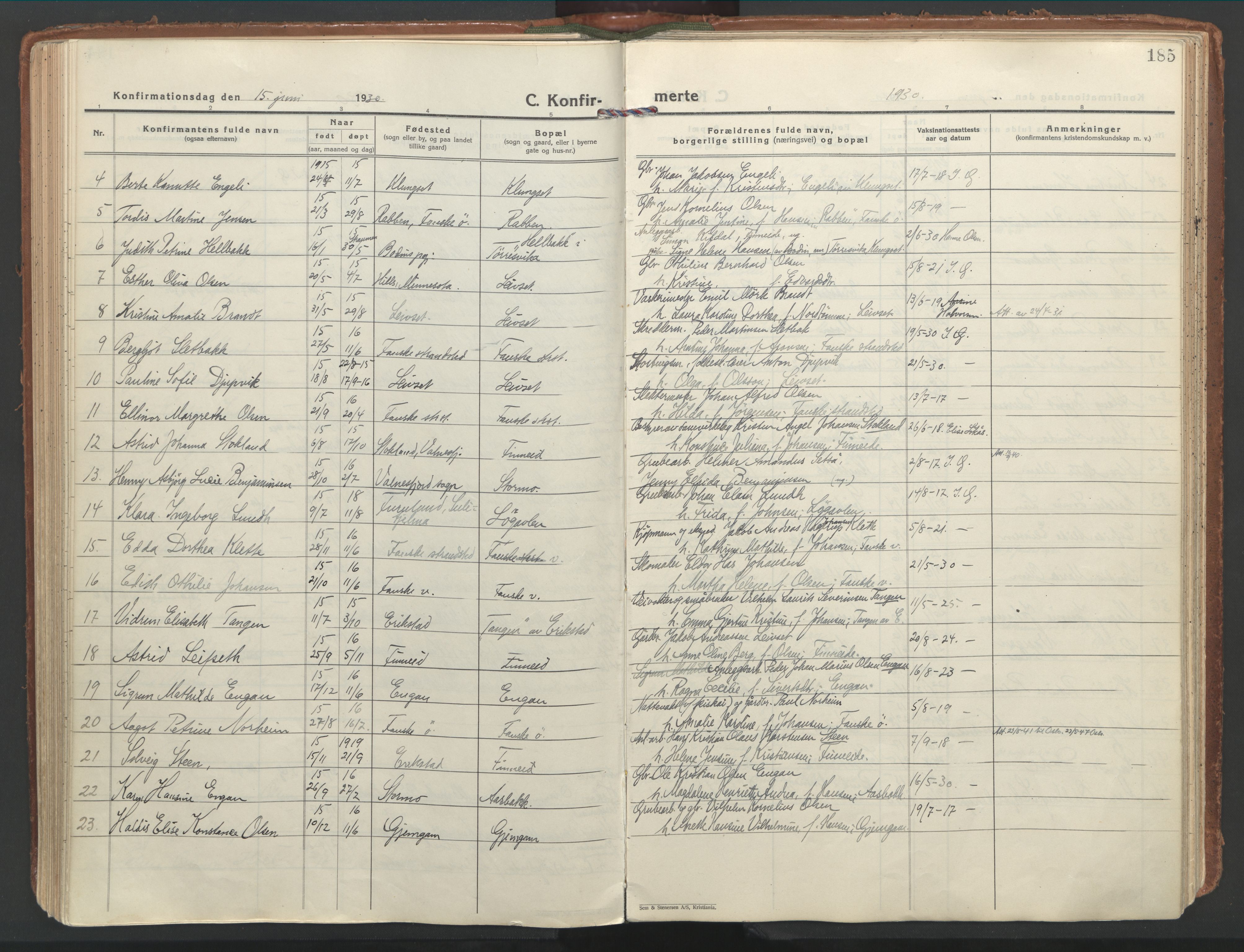 Ministerialprotokoller, klokkerbøker og fødselsregistre - Nordland, SAT/A-1459/849/L0699: Parish register (official) no. 849A10, 1924-1937, p. 185