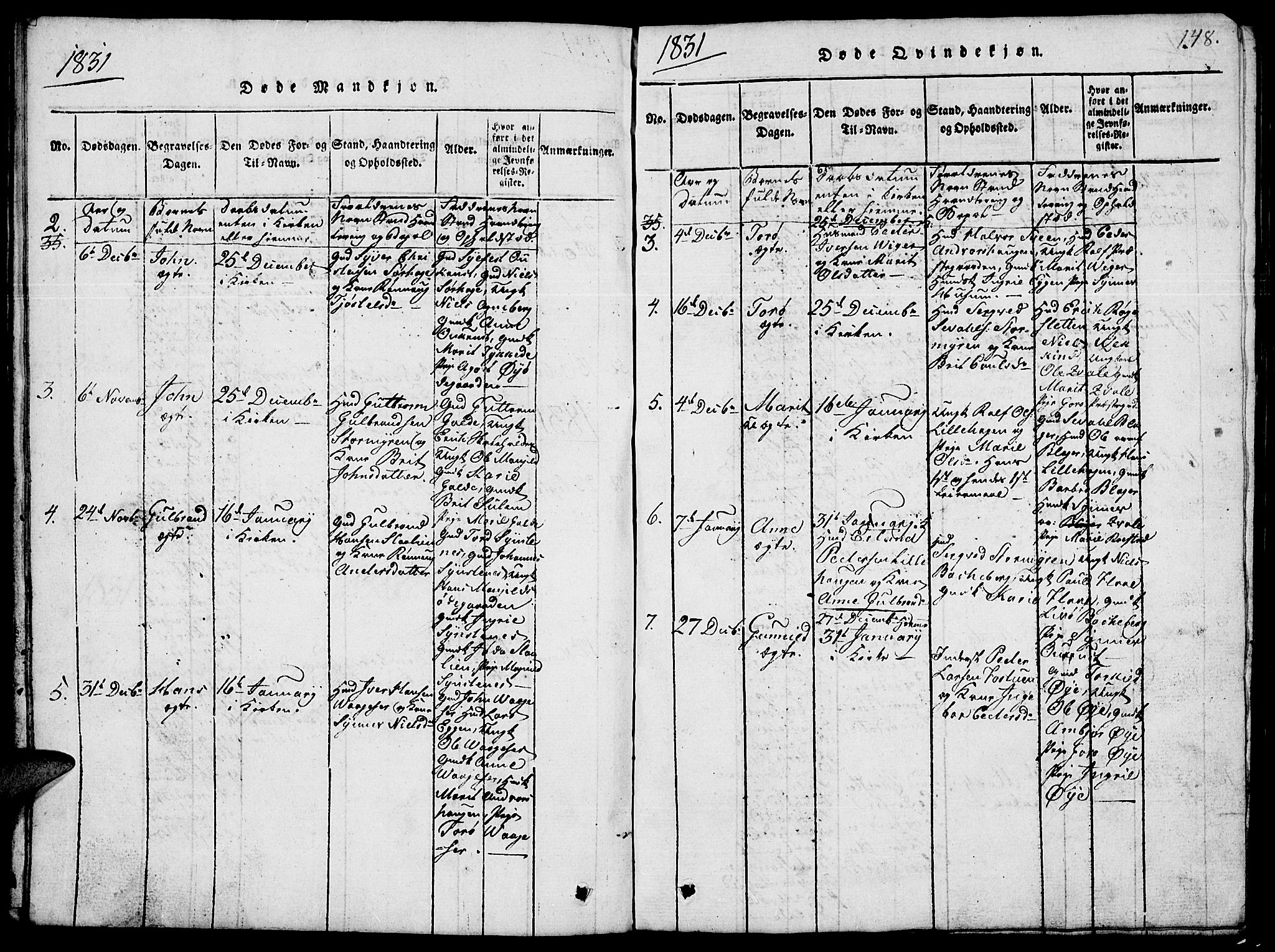 Lom prestekontor, AV/SAH-PREST-070/L/L0001: Parish register (copy) no. 1, 1815-1836, p. 148