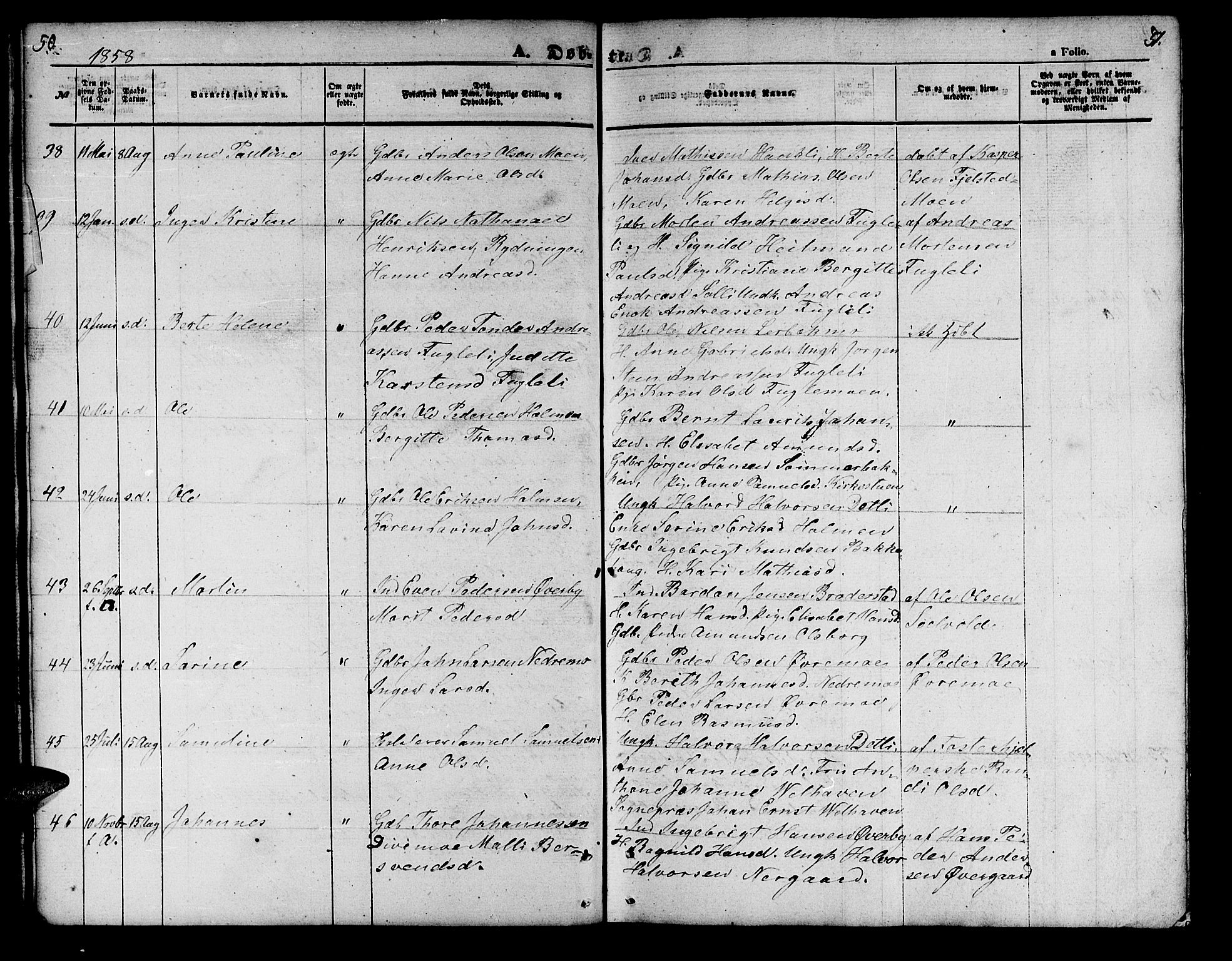 Målselv sokneprestembete, AV/SATØ-S-1311/G/Ga/Gab/L0001klokker: Parish register (copy) no. 1, 1856-1866, p. 50-51