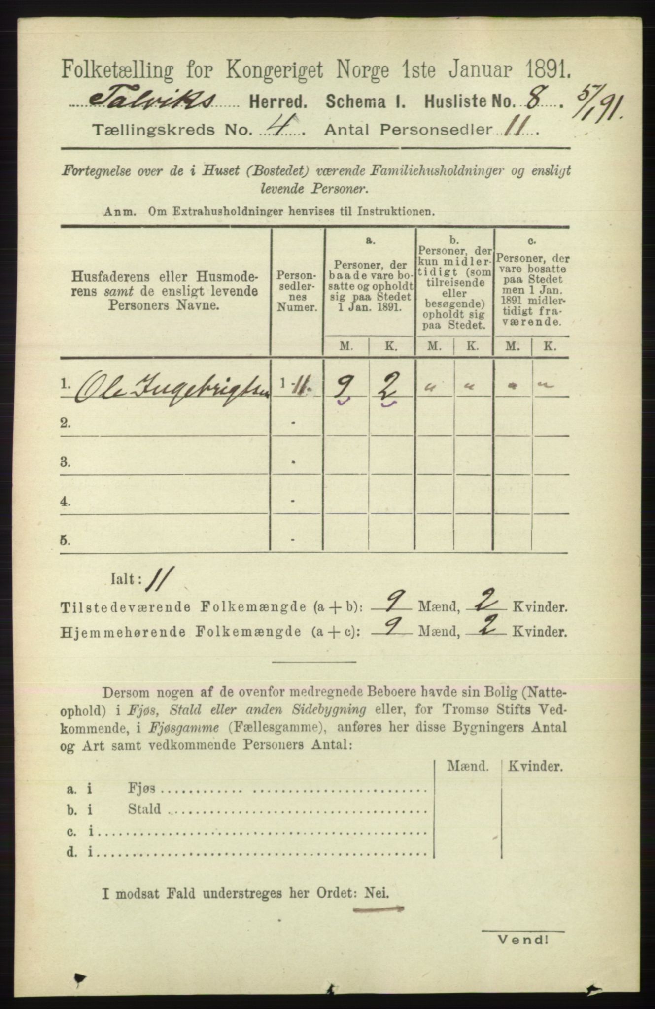 RA, 1891 census for 2013 Talvik, 1891, p. 1037