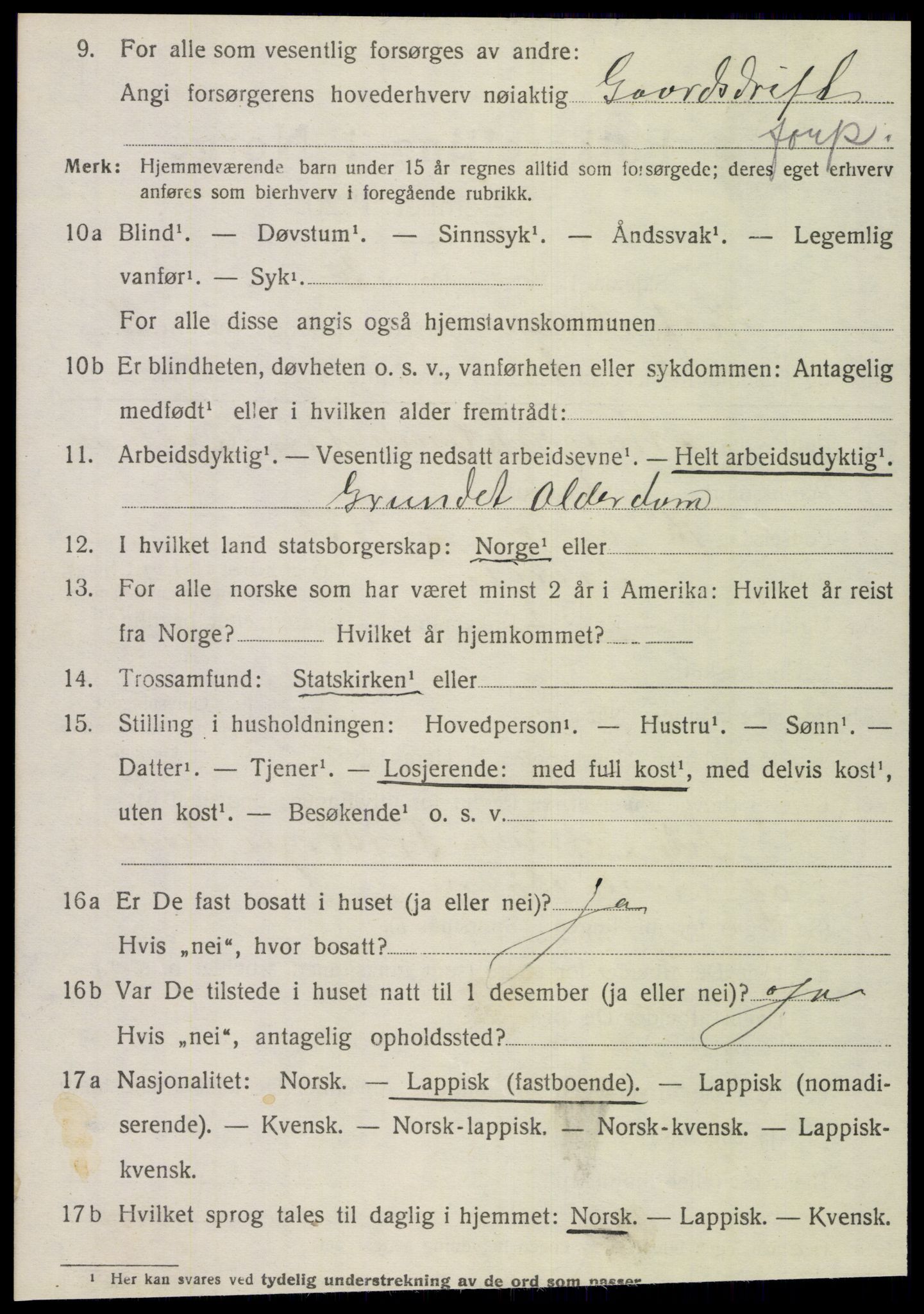 SAT, 1920 census for Hattfjelldal, 1920, p. 2703