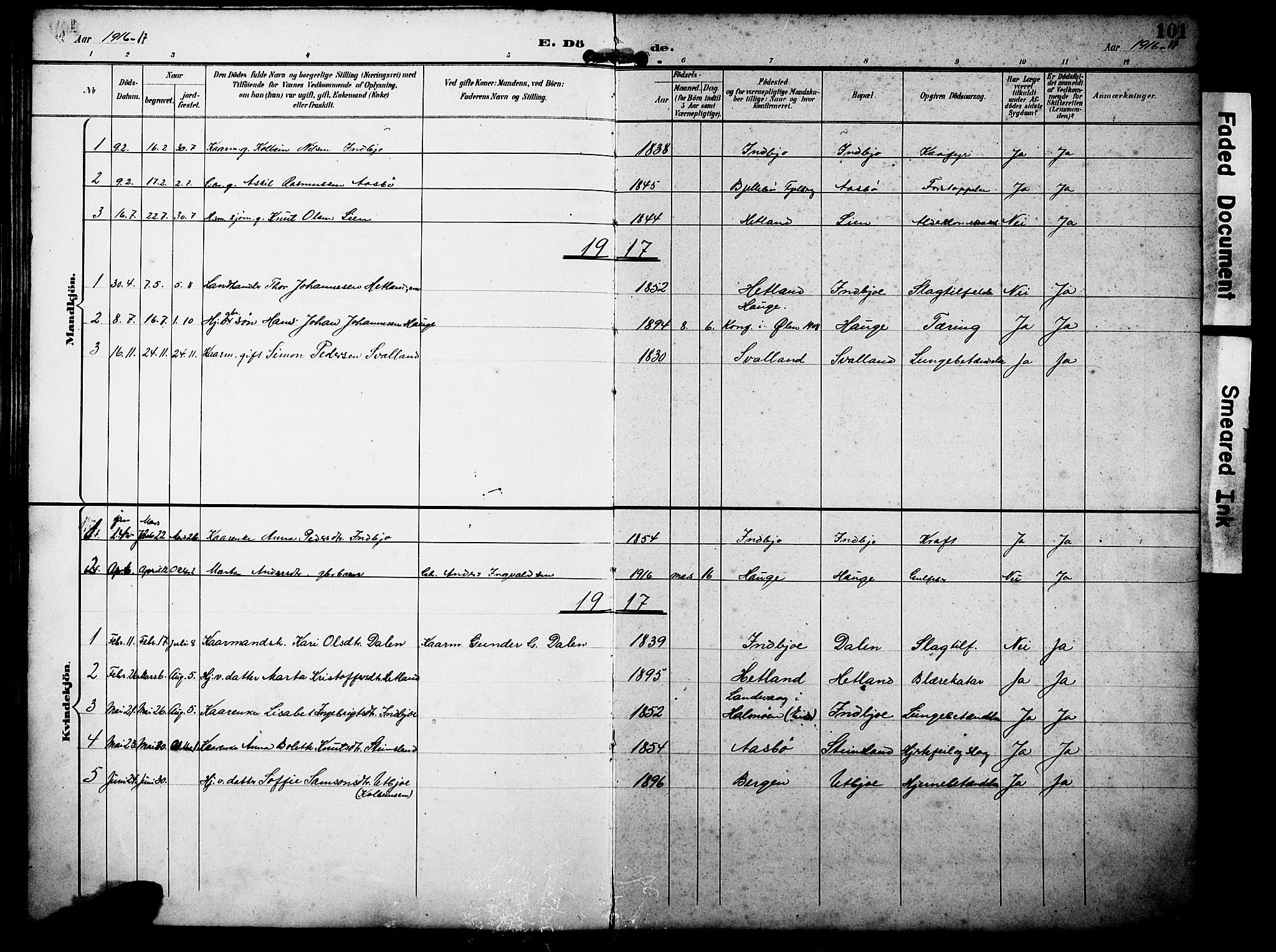 Ølen Sokneprestembete, AV/SAB-A-79201/H/Hab: Parish register (copy) no. B 1, 1895-1930, p. 101