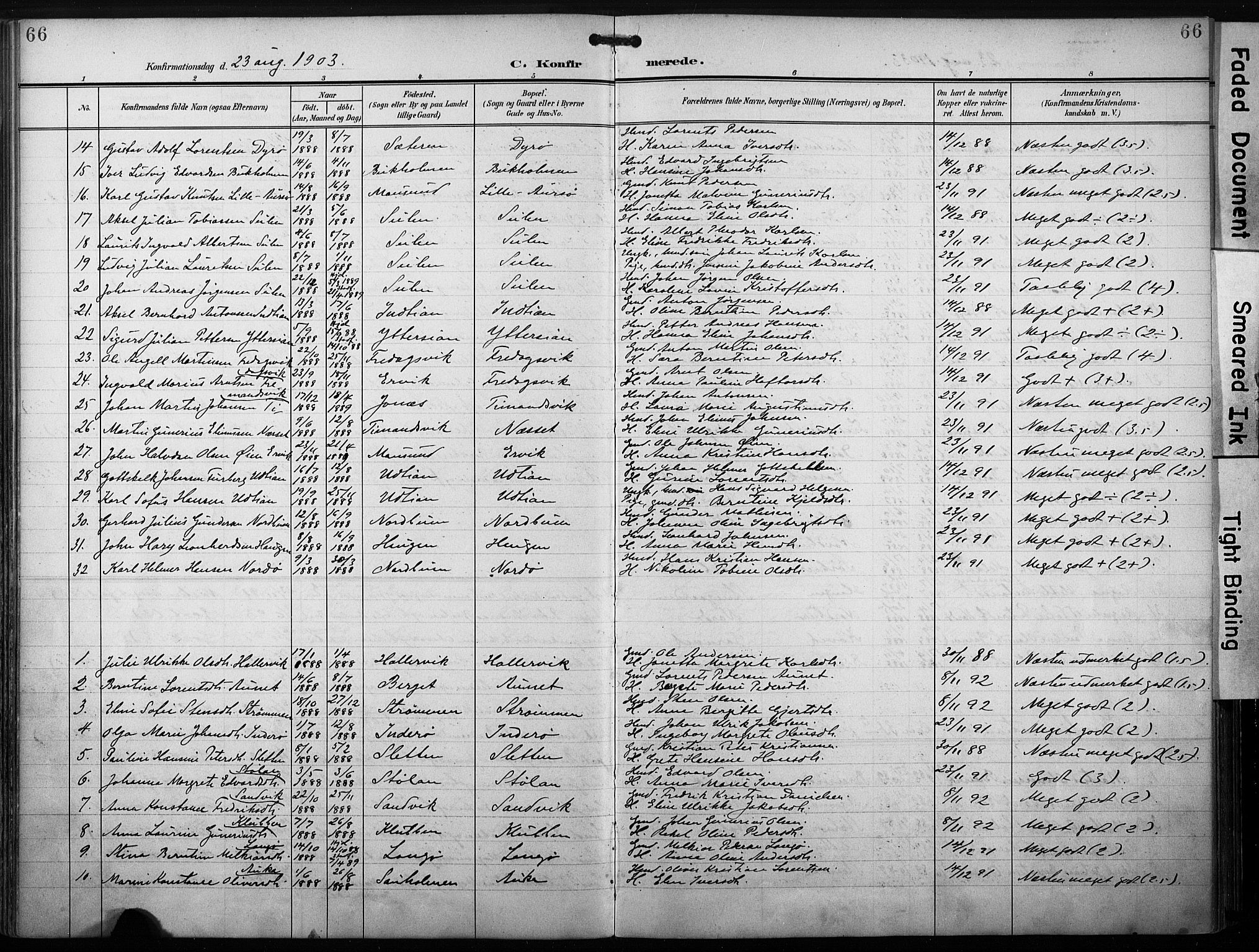 Ministerialprotokoller, klokkerbøker og fødselsregistre - Sør-Trøndelag, SAT/A-1456/640/L0580: Parish register (official) no. 640A05, 1902-1910, p. 66