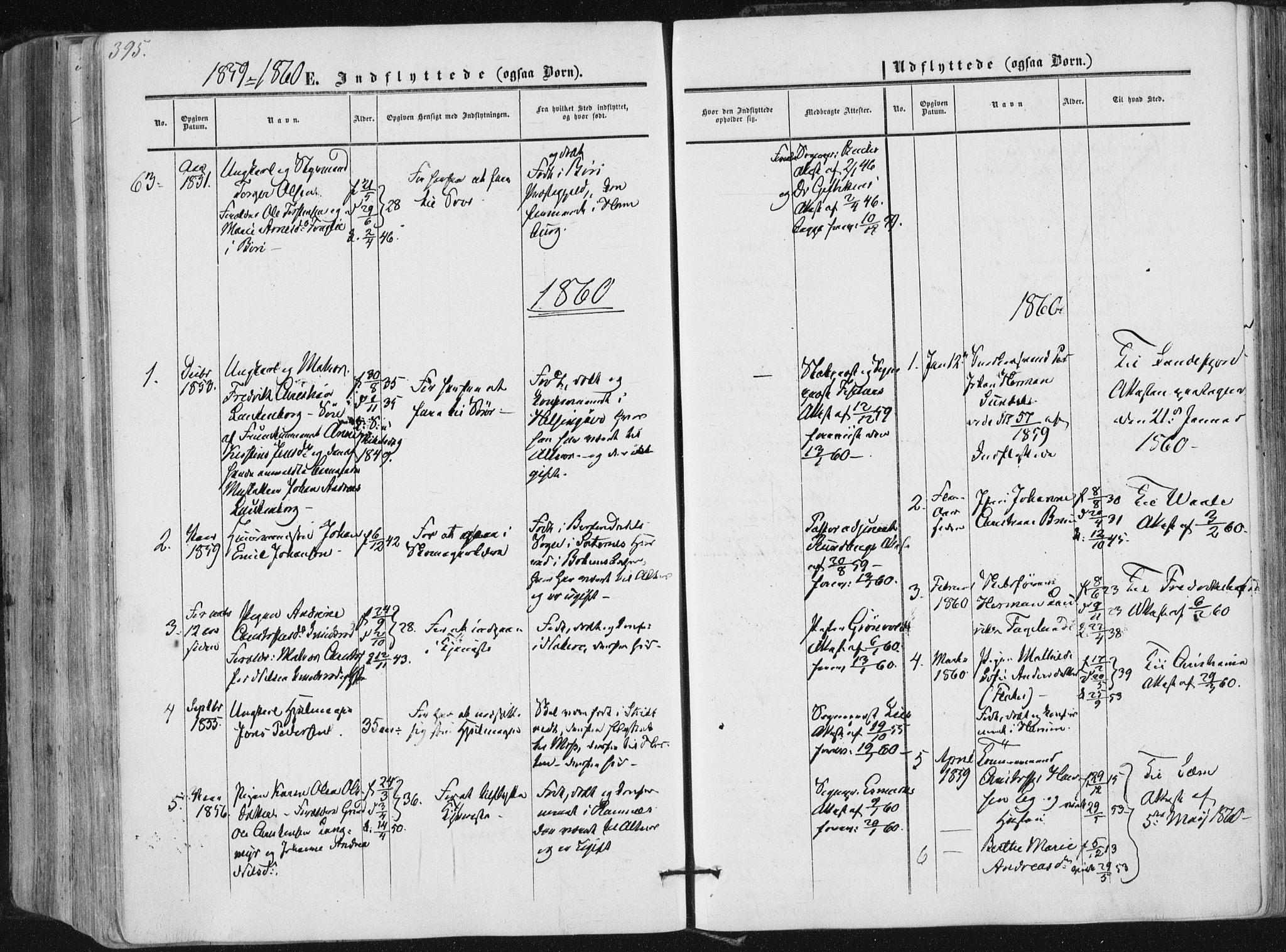 Tønsberg kirkebøker, AV/SAKO-A-330/F/Fa/L0008: Parish register (official) no. I 8, 1855-1864, p. 395