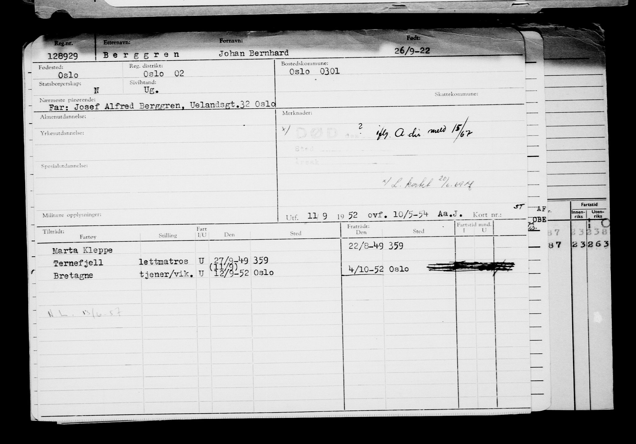 Direktoratet for sjømenn, RA/S-3545/G/Gb/L0210: Hovedkort, 1922, p. 840