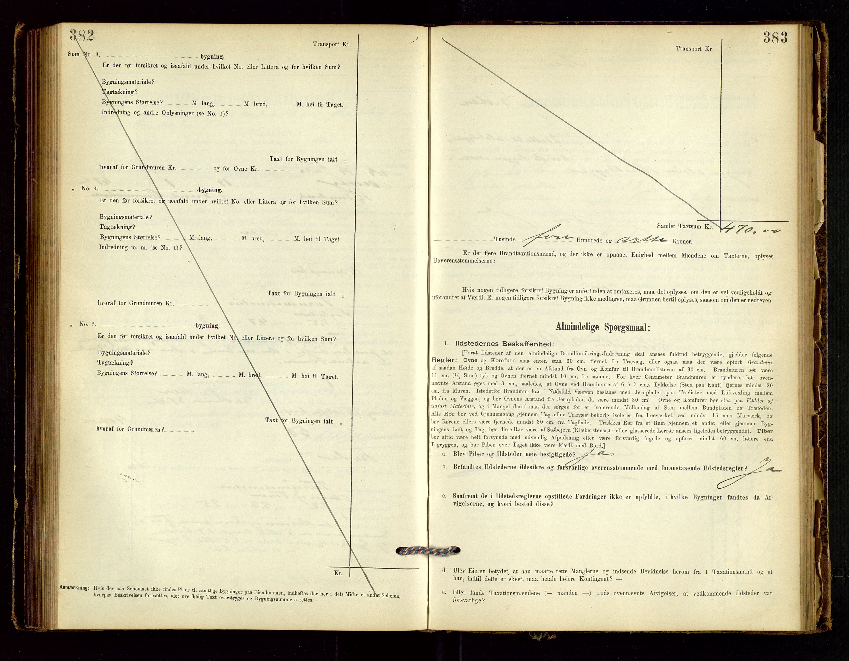 Hjelmeland lensmannskontor, AV/SAST-A-100439/Gob/L0001: "Brandtaxationsprotokol", 1895-1932, p. 382-383