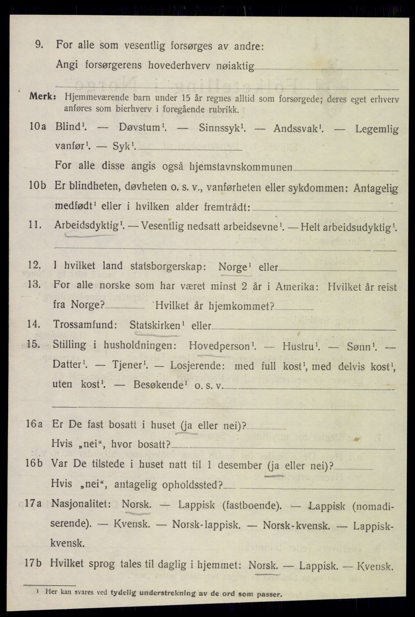 SAT, 1920 census for Meløy, 1920, p. 10384