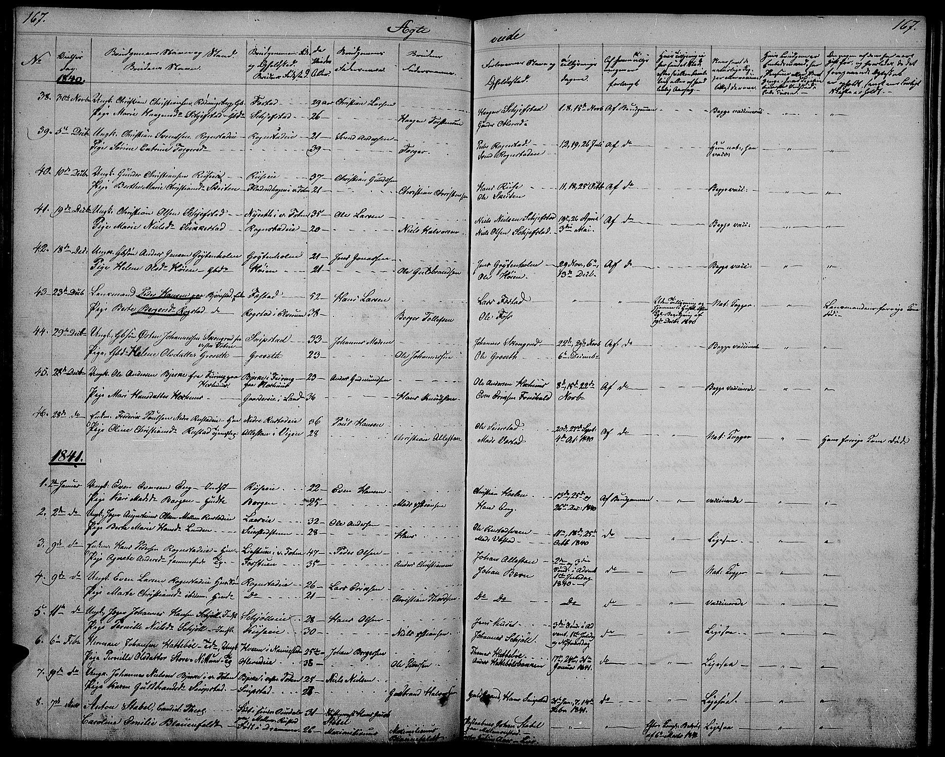 Østre Toten prestekontor, SAH/PREST-104/H/Ha/Hab/L0002: Parish register (copy) no. 2, 1840-1847, p. 167