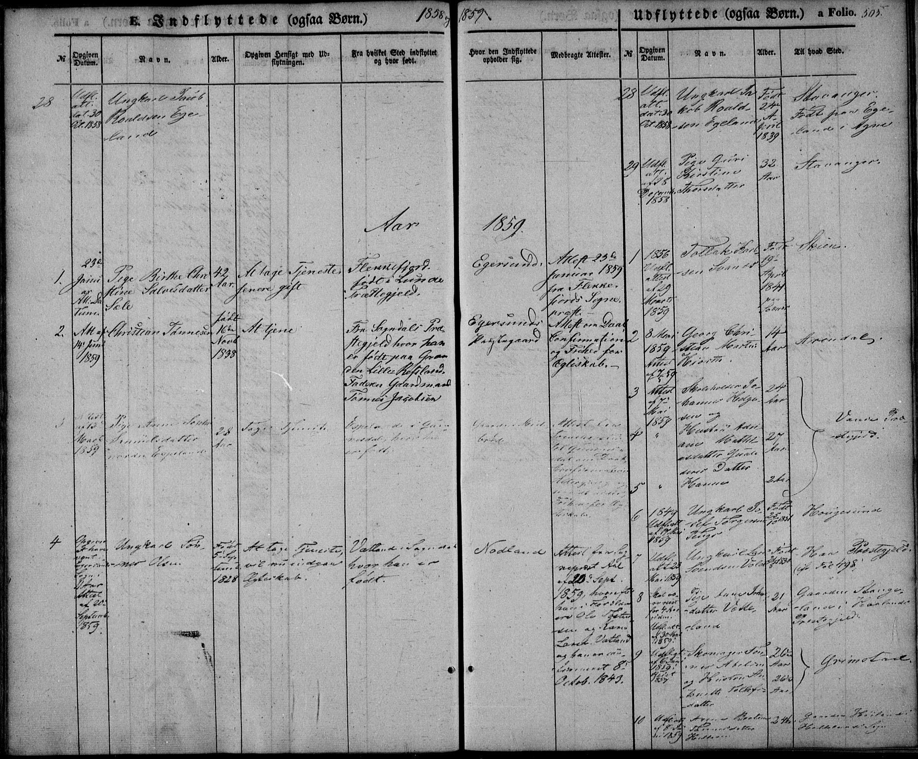 Eigersund sokneprestkontor, AV/SAST-A-101807/S08/L0013: Parish register (official) no. A 12.2, 1850-1865, p. 505