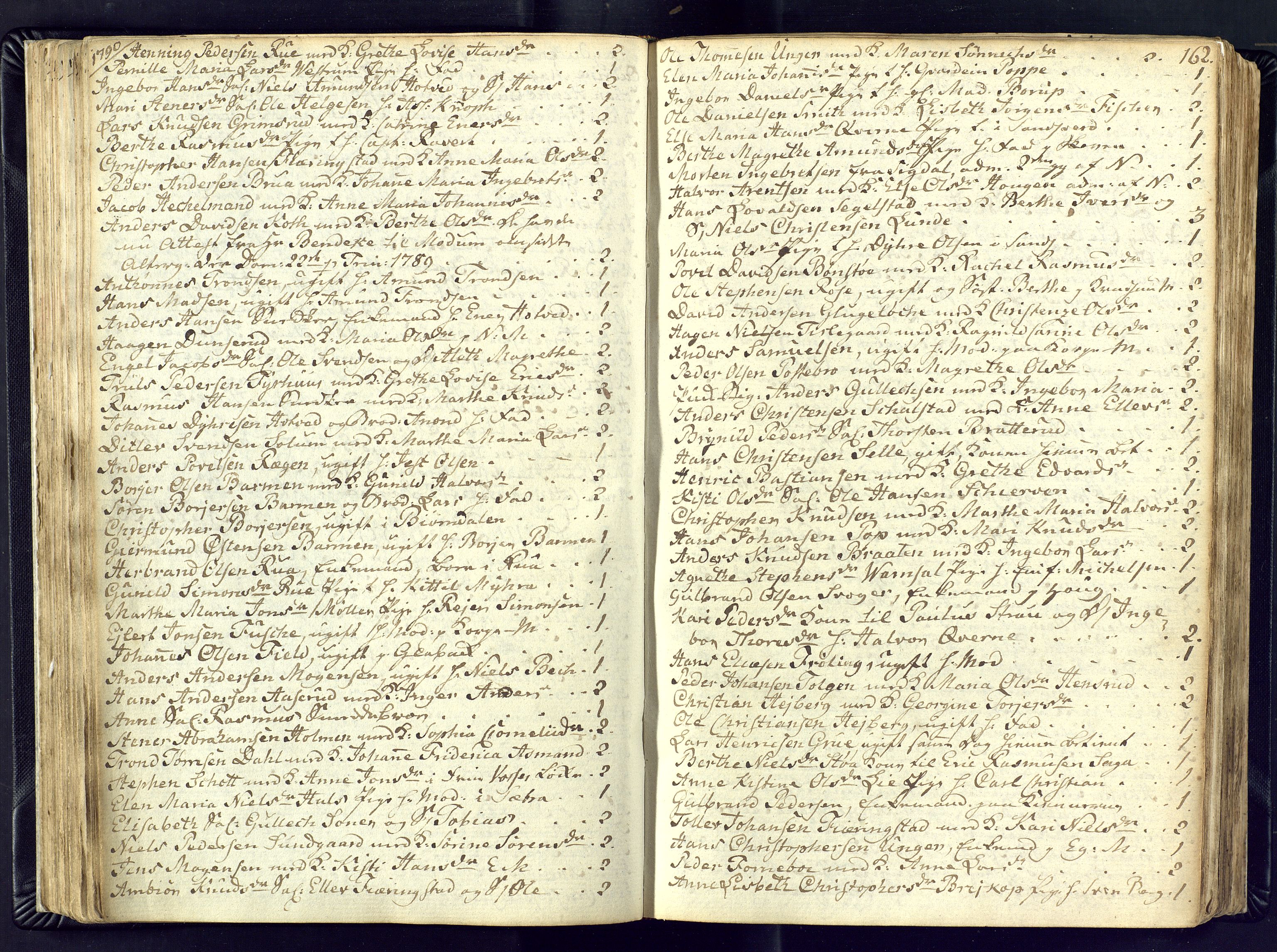 Kongsberg kirkebøker, AV/SAKO-A-22/M/Ma/L0011: Communicants register no. 11, 1788-1795, p. 162