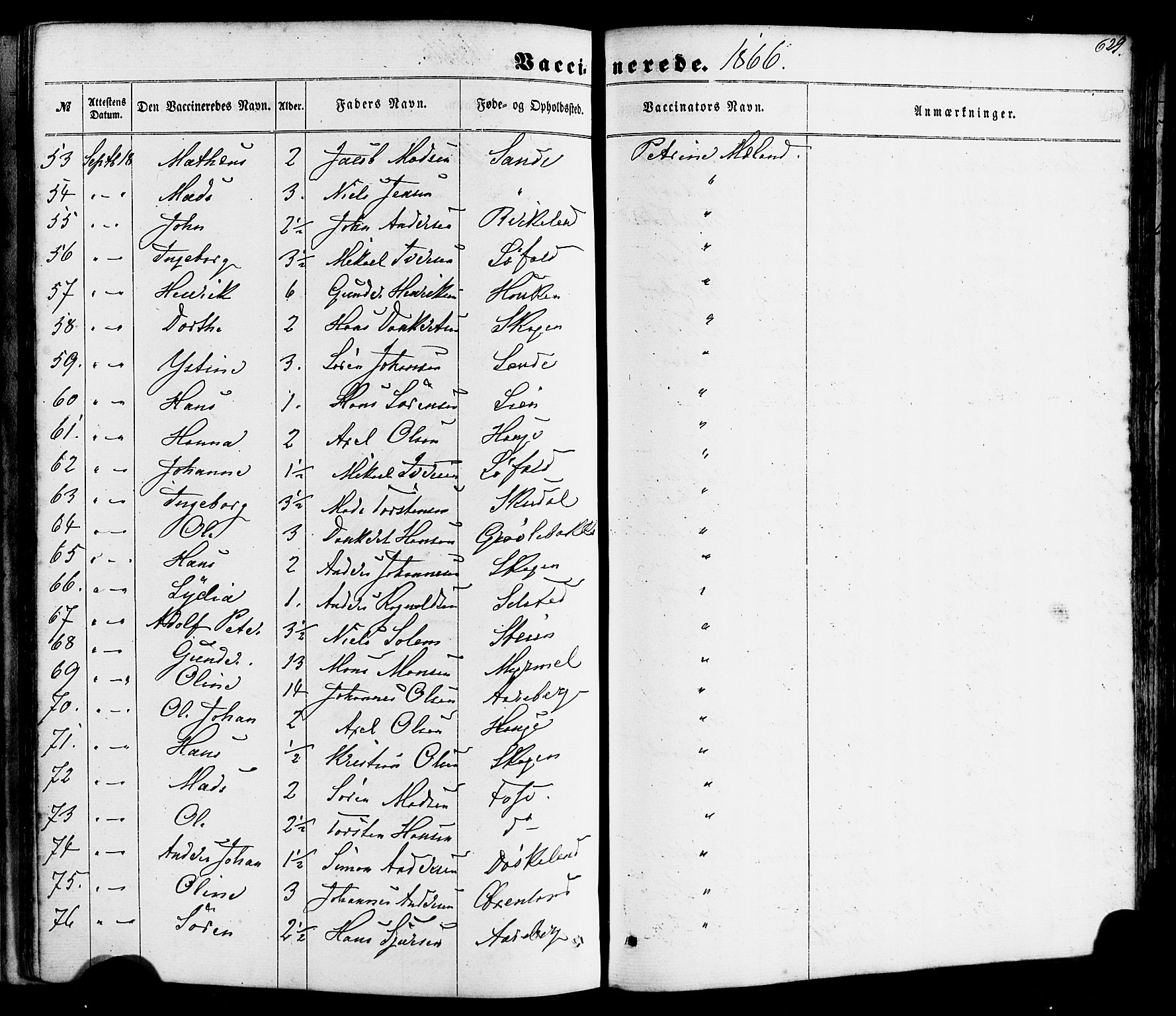 Gaular sokneprestembete, SAB/A-80001/H/Haa: Parish register (official) no. A 5, 1860-1881, p. 629